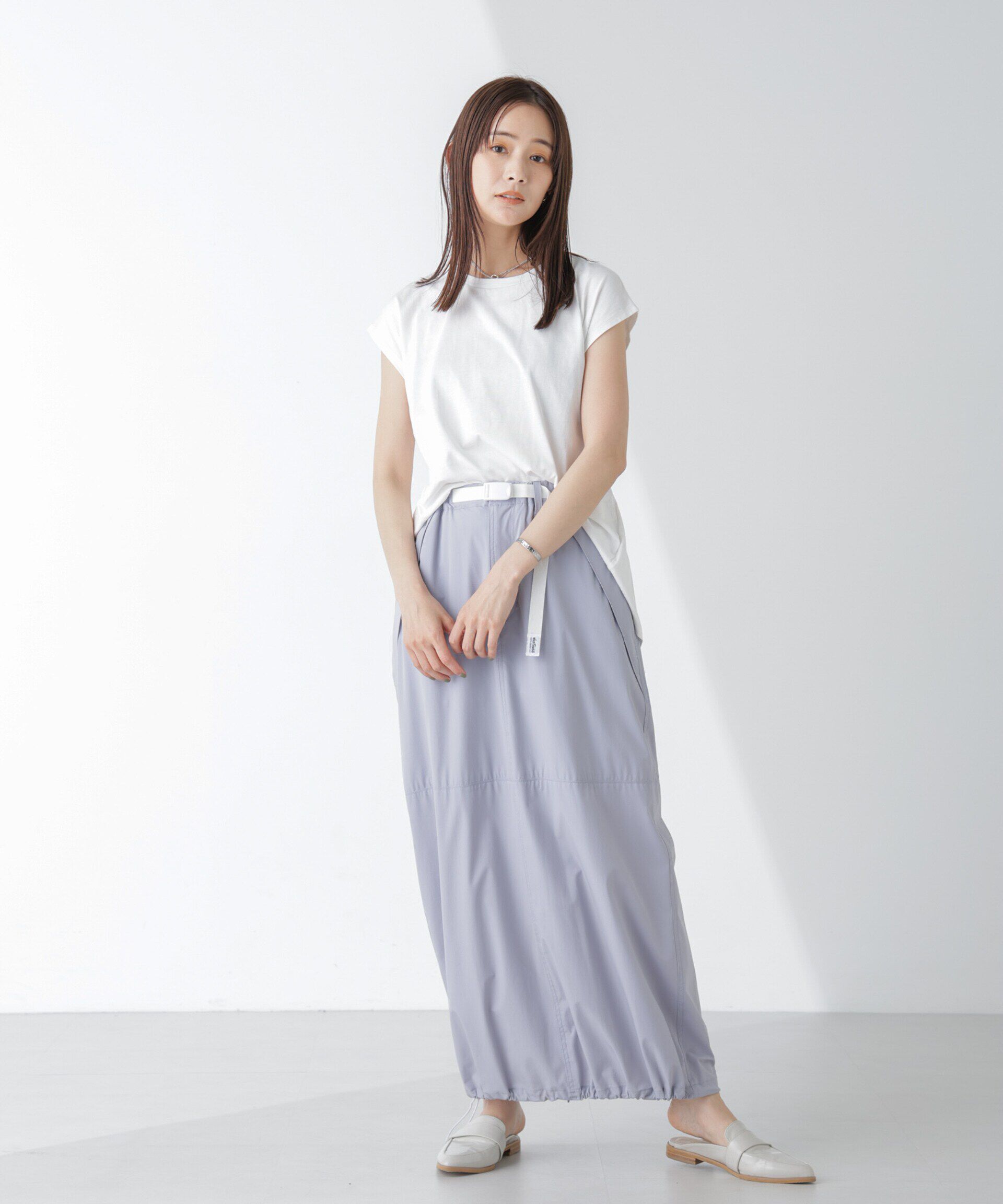 nano･universe「バックギャザーオープンデザイントップス」|Tシャツ・カットソー|