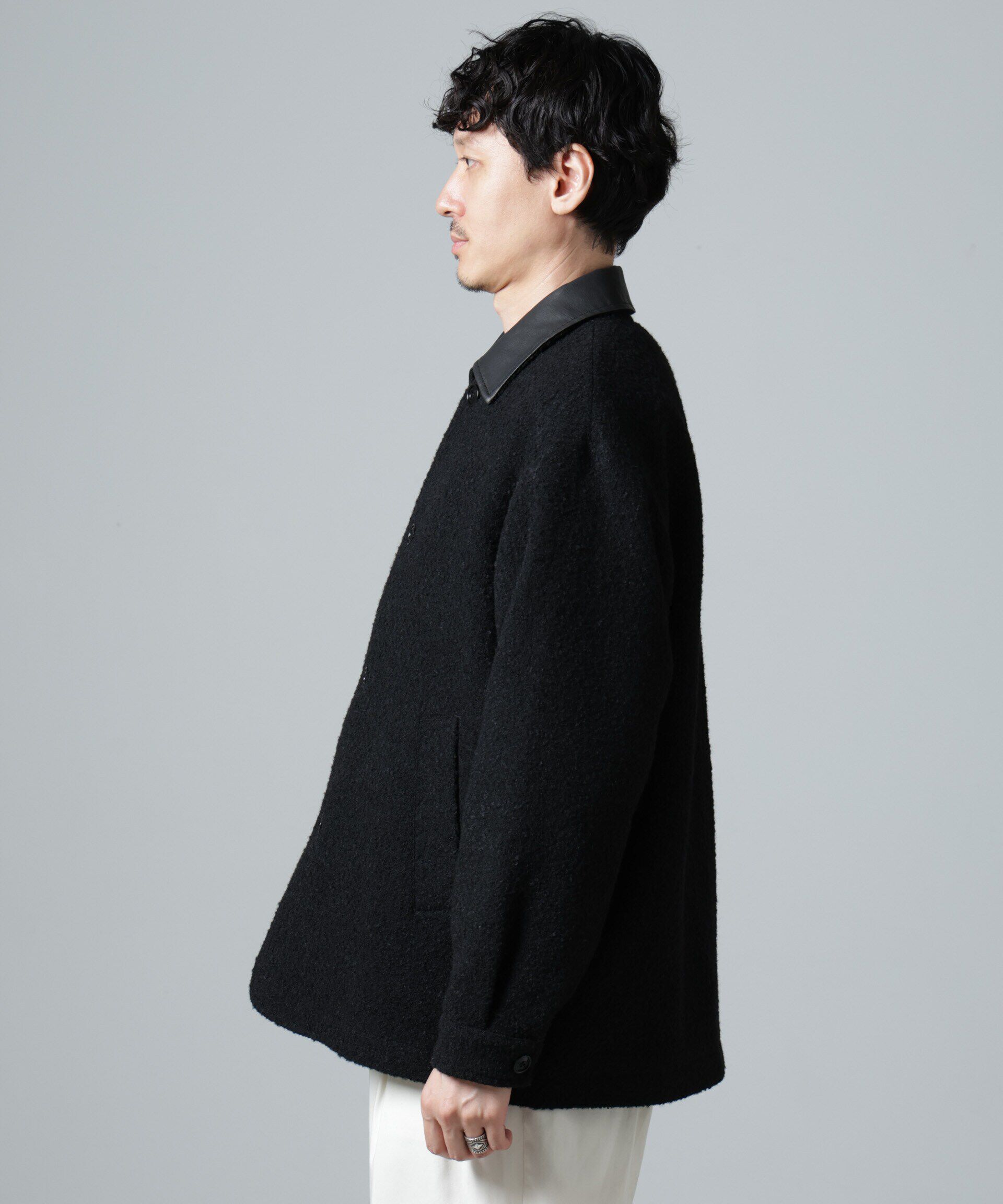 nano･universe「ループヤーンミックス バーンジャケット」|ブルゾン・スタジャン|