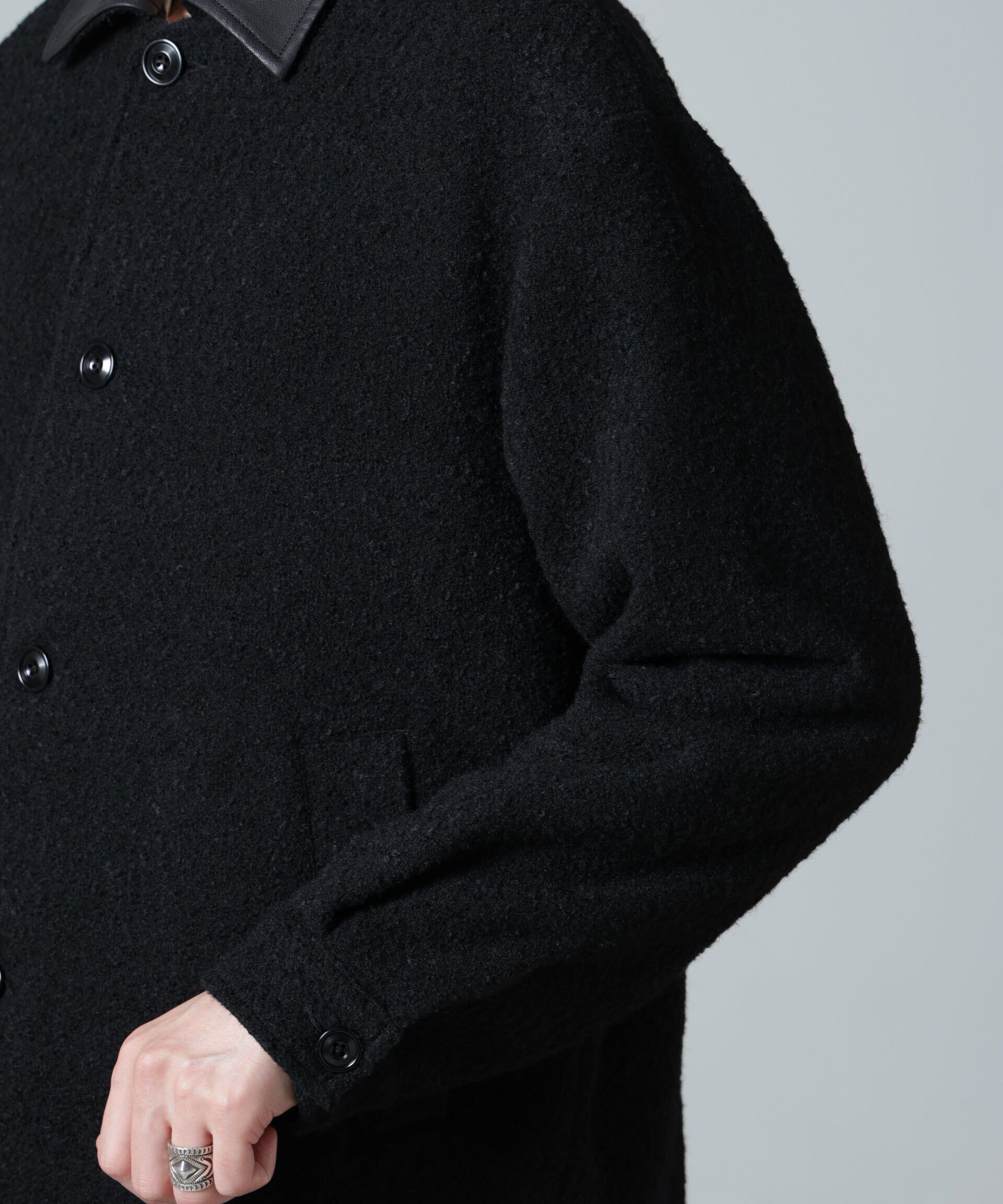 nano･universe「ループヤーンミックス バーンジャケット」|ブルゾン・スタジャン|