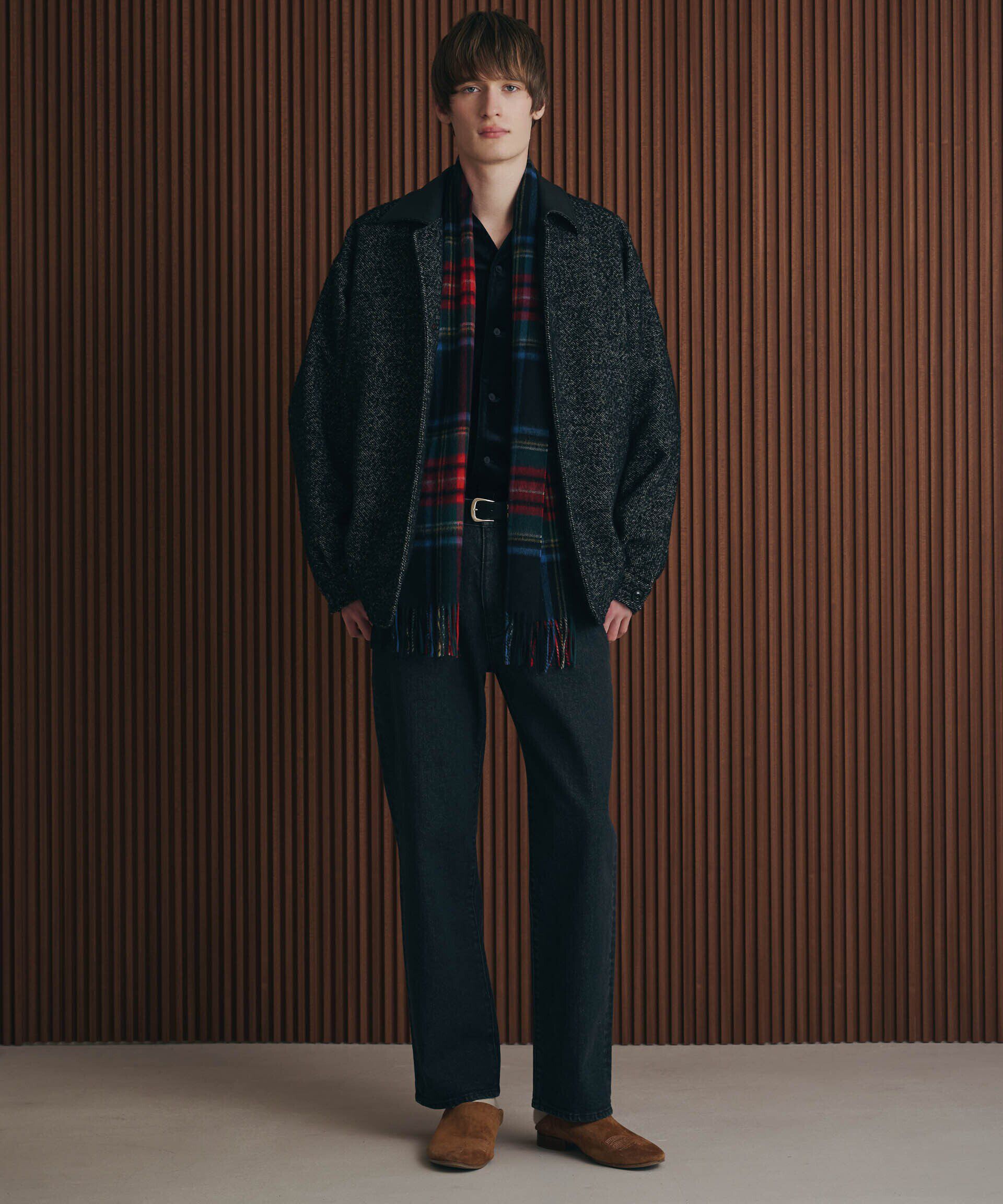 nano･universe「ループヤーンミックス バーンジャケット」|ブルゾン・スタジャン|