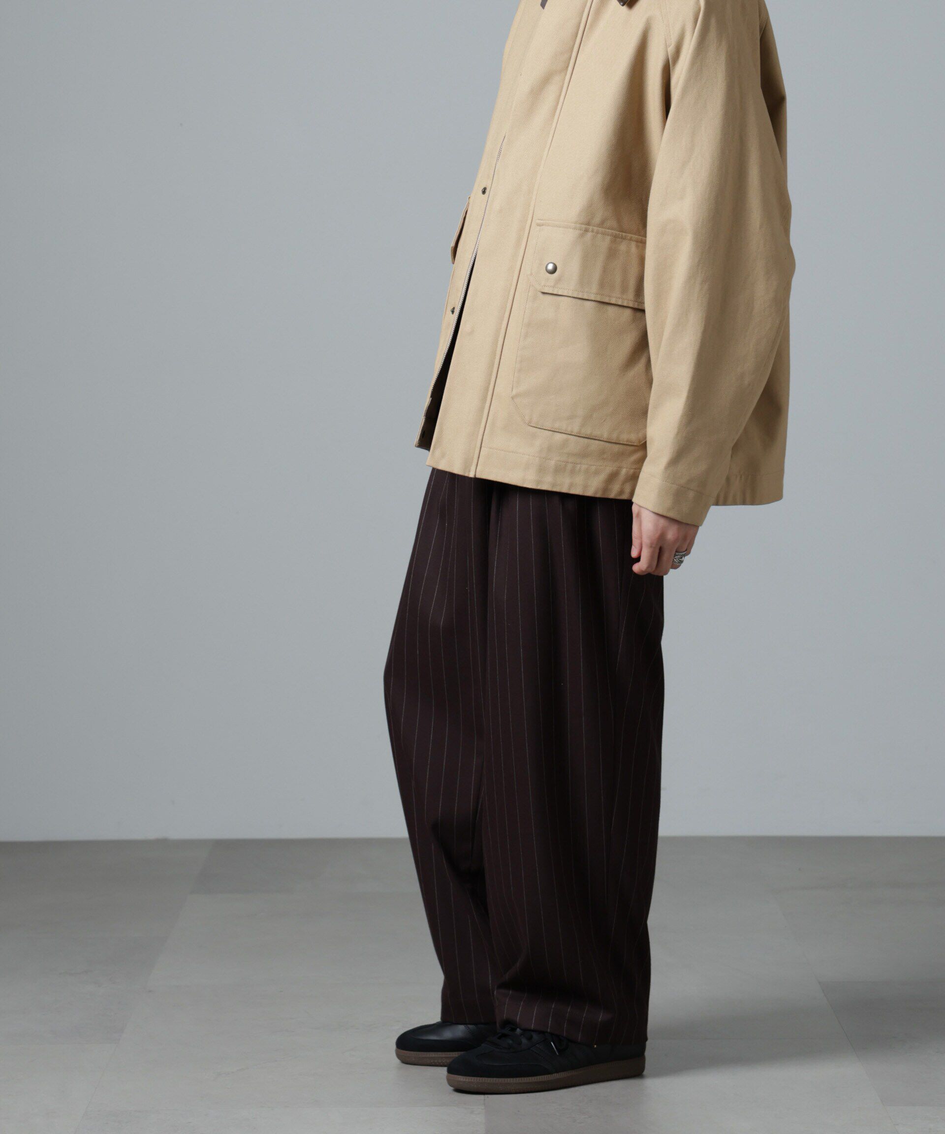 nano･universe「｢大人のﾜｲﾄﾞﾊﾟﾝﾂ｣ﾋﾟﾝｽﾄﾗｲﾌﾟﾌﾗﾝﾈﾙ2ﾀｯｸﾜｲﾄ」|チノ|