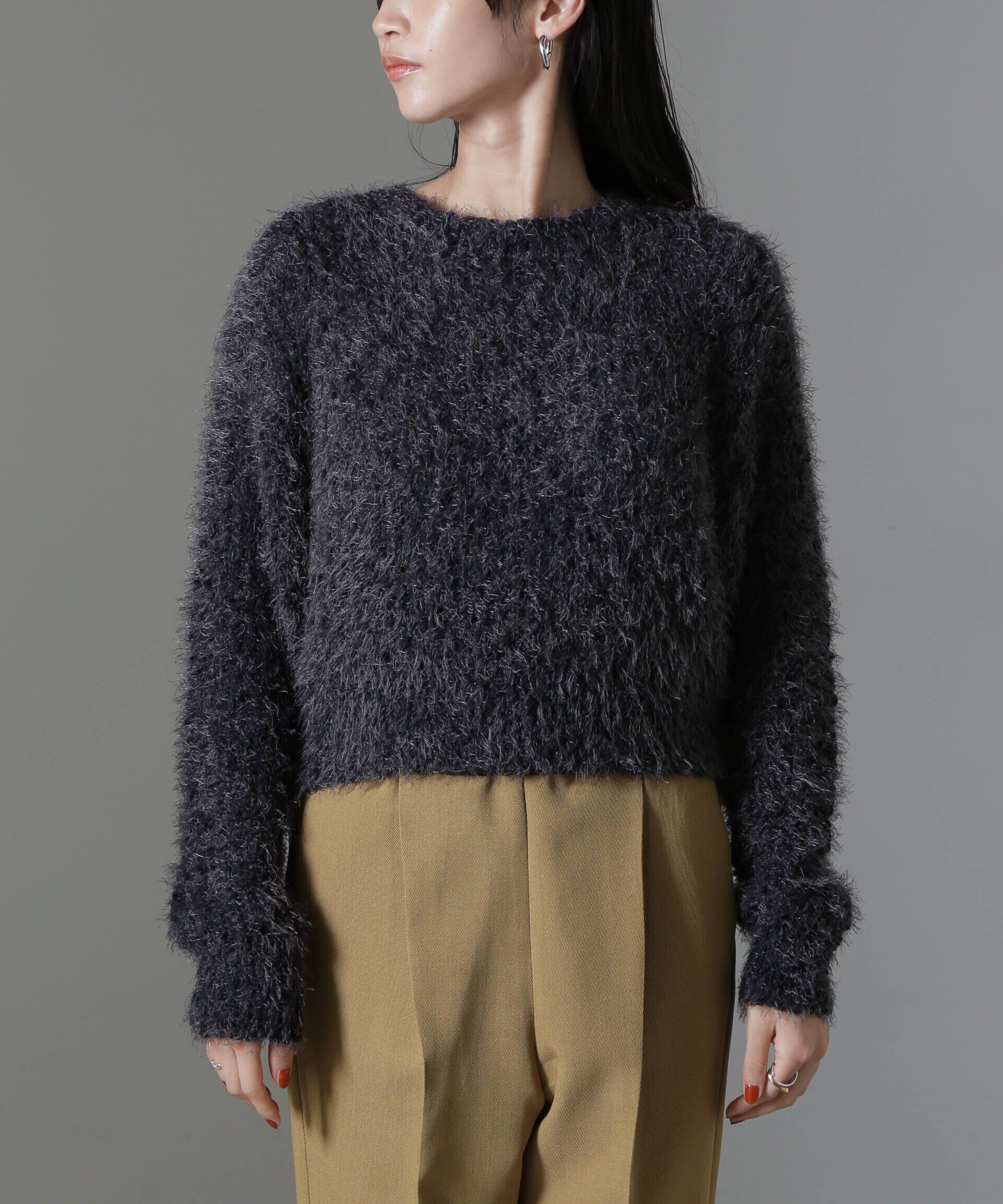nano･universe「モールフェザークロップドニットトップス」|ニット・セーター|