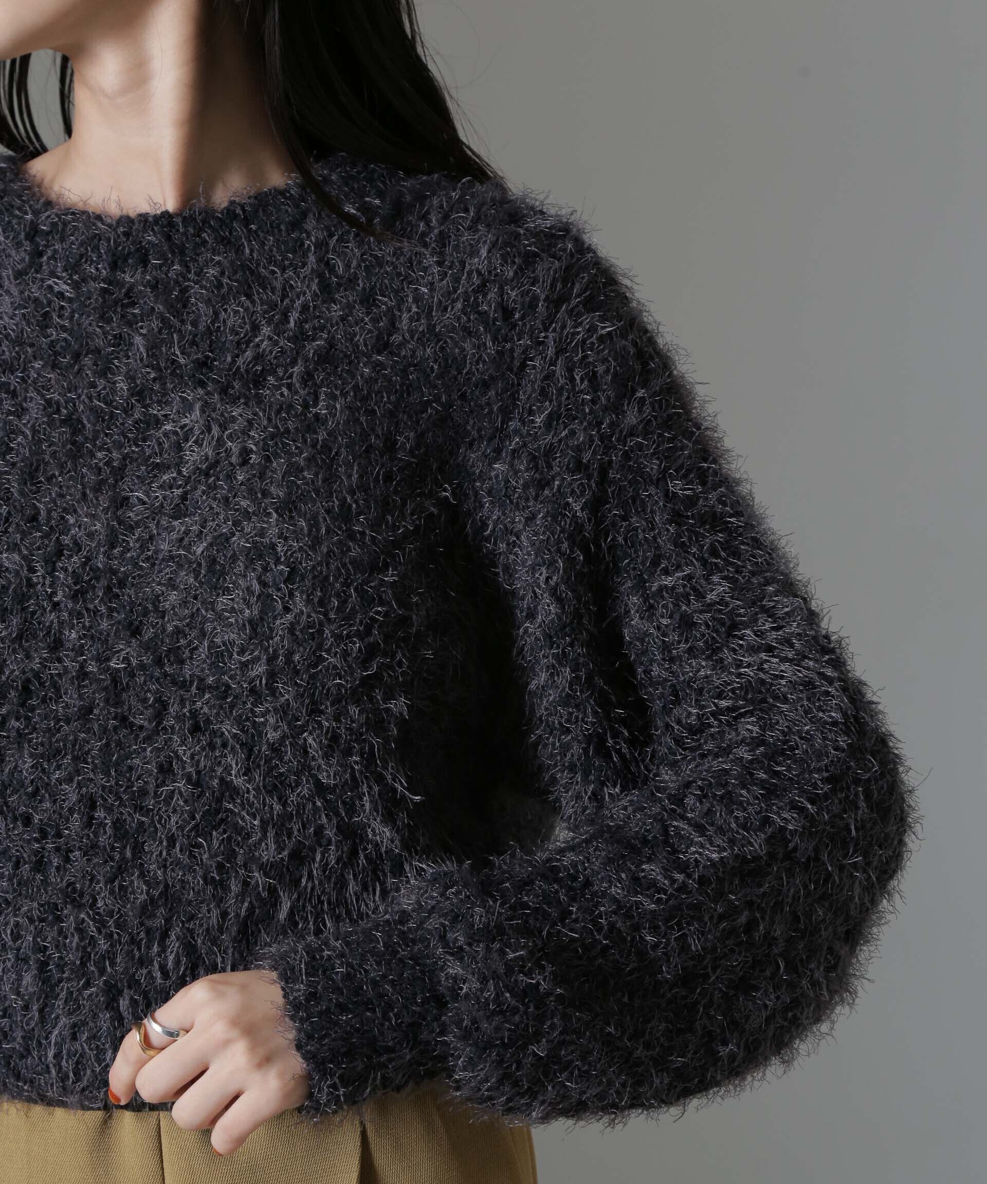 nano･universe「モールフェザークロップドニットトップス」|ニット・セーター|