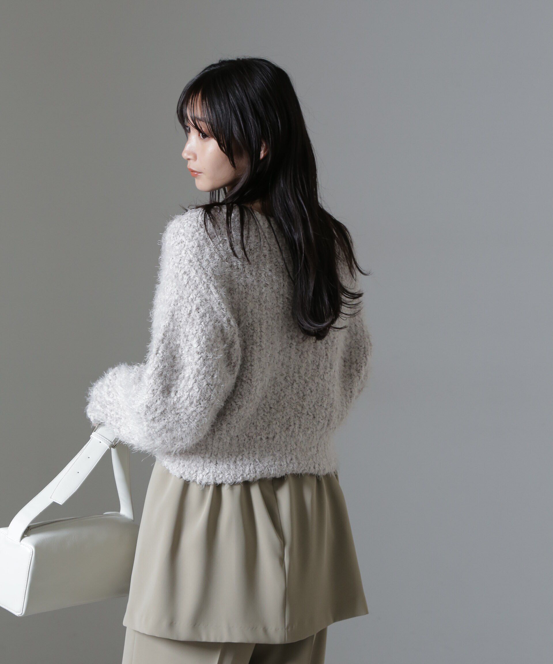 nano･universe「モールフェザークロップドニットトップス」|ニット・セーター|