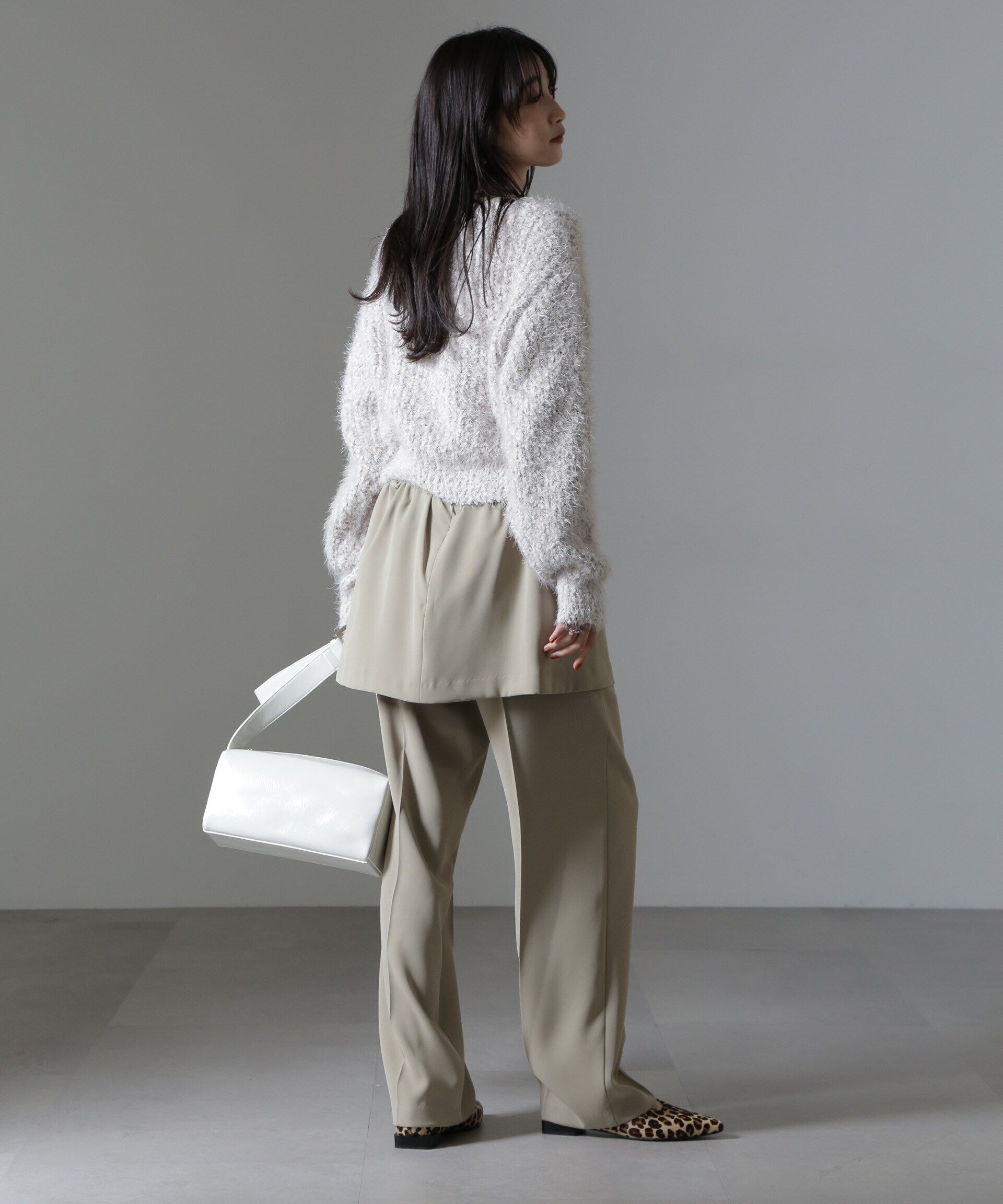 nano･universe「モールフェザークロップドニットトップス」|ニット・セーター|