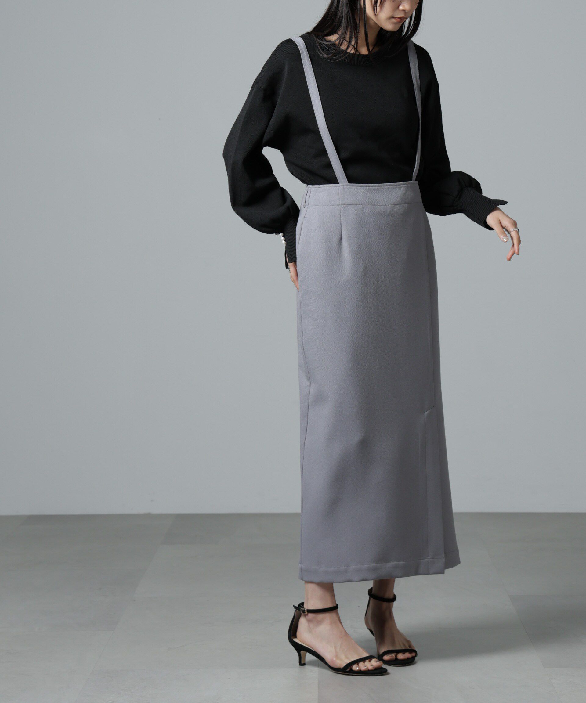 nano･universe「取り外しサスペンダー2wayスカート」|ワンピース|