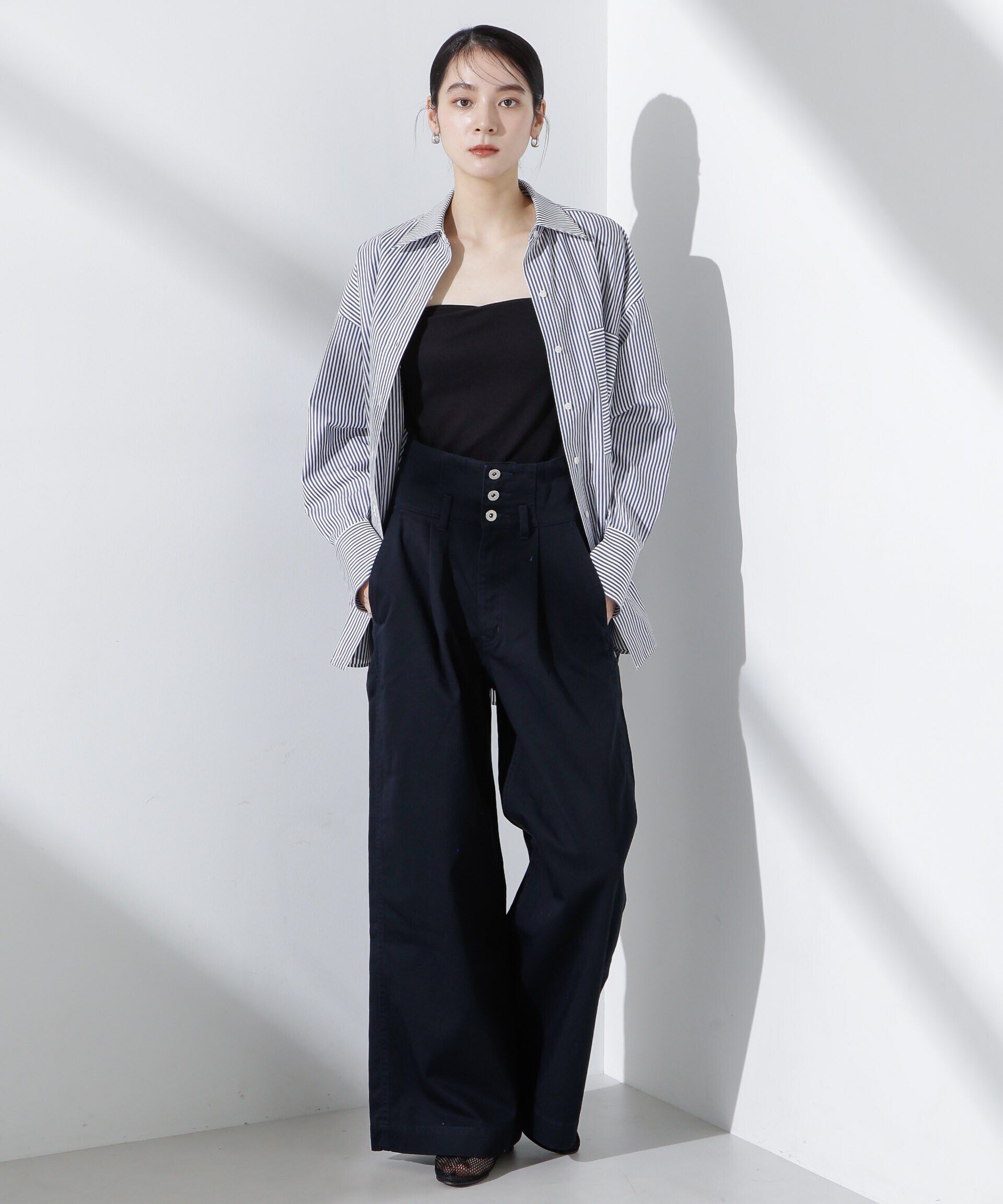 nano･universe「バッククロスオーバーシャツ」|シャツ・ブラウス|