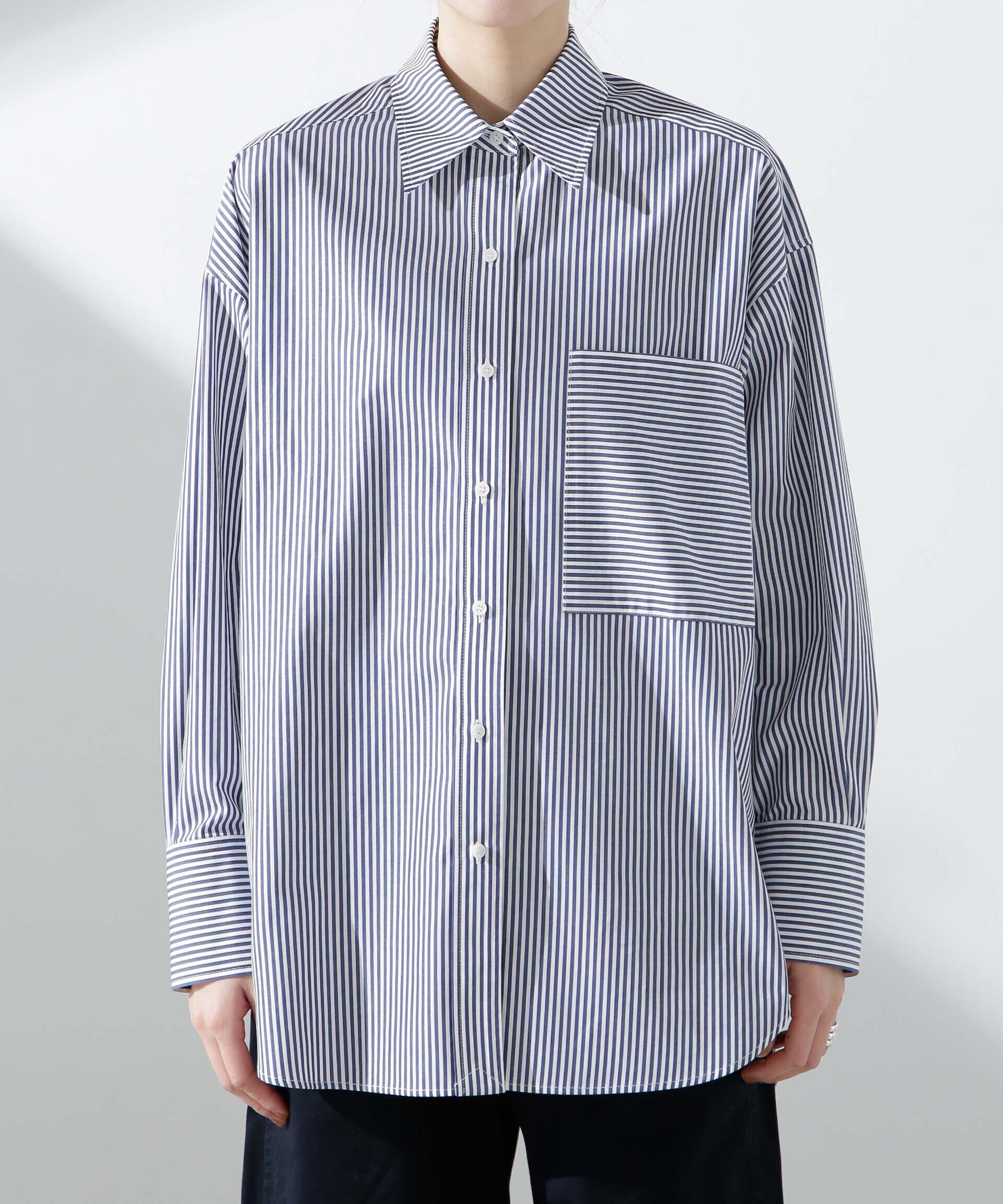 nano･universe「バッククロスオーバーシャツ」|シャツ・ブラウス|