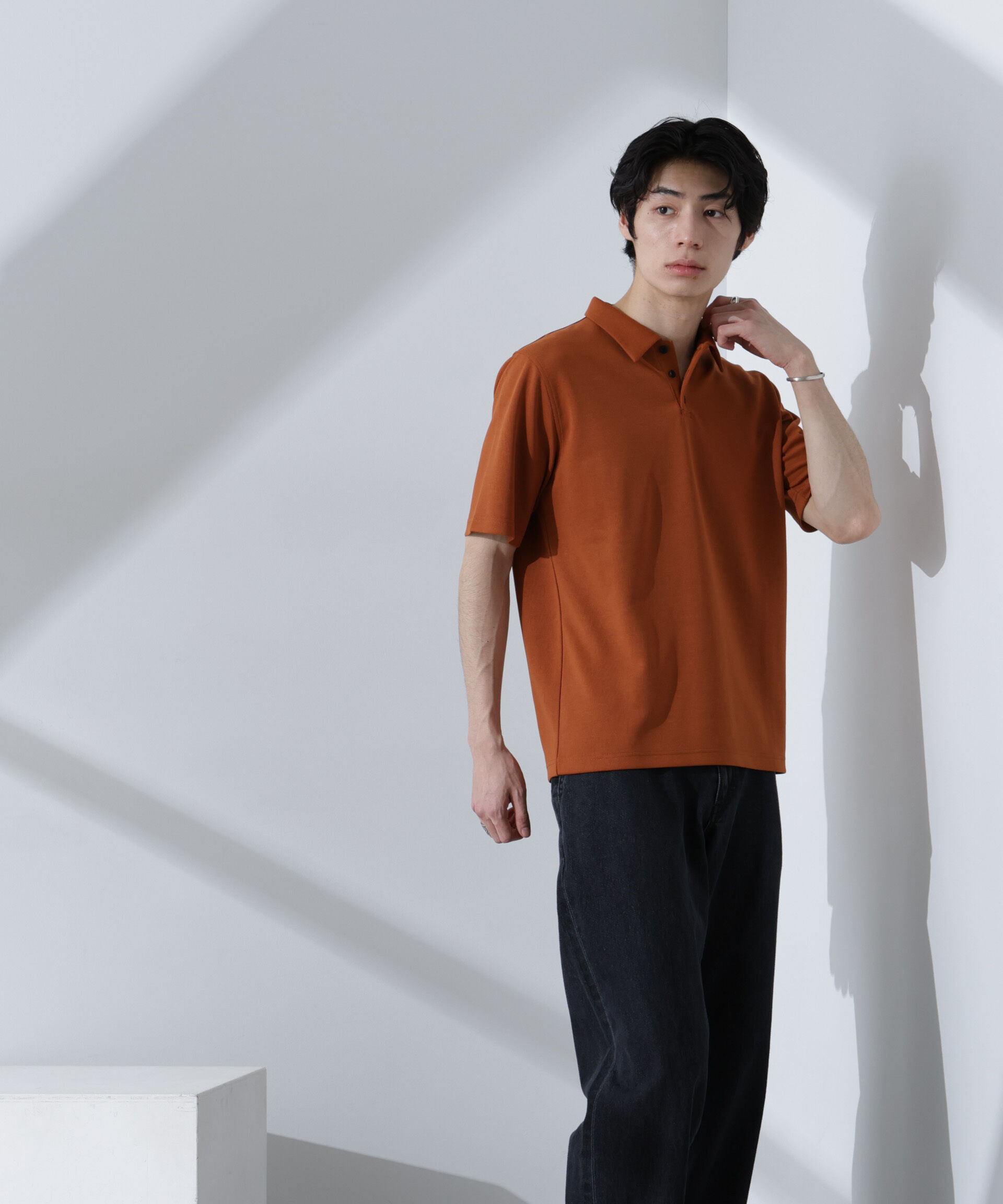 nano･universe「T/C天竺ポロシャツ 半袖」|Tシャツ・カットソー|