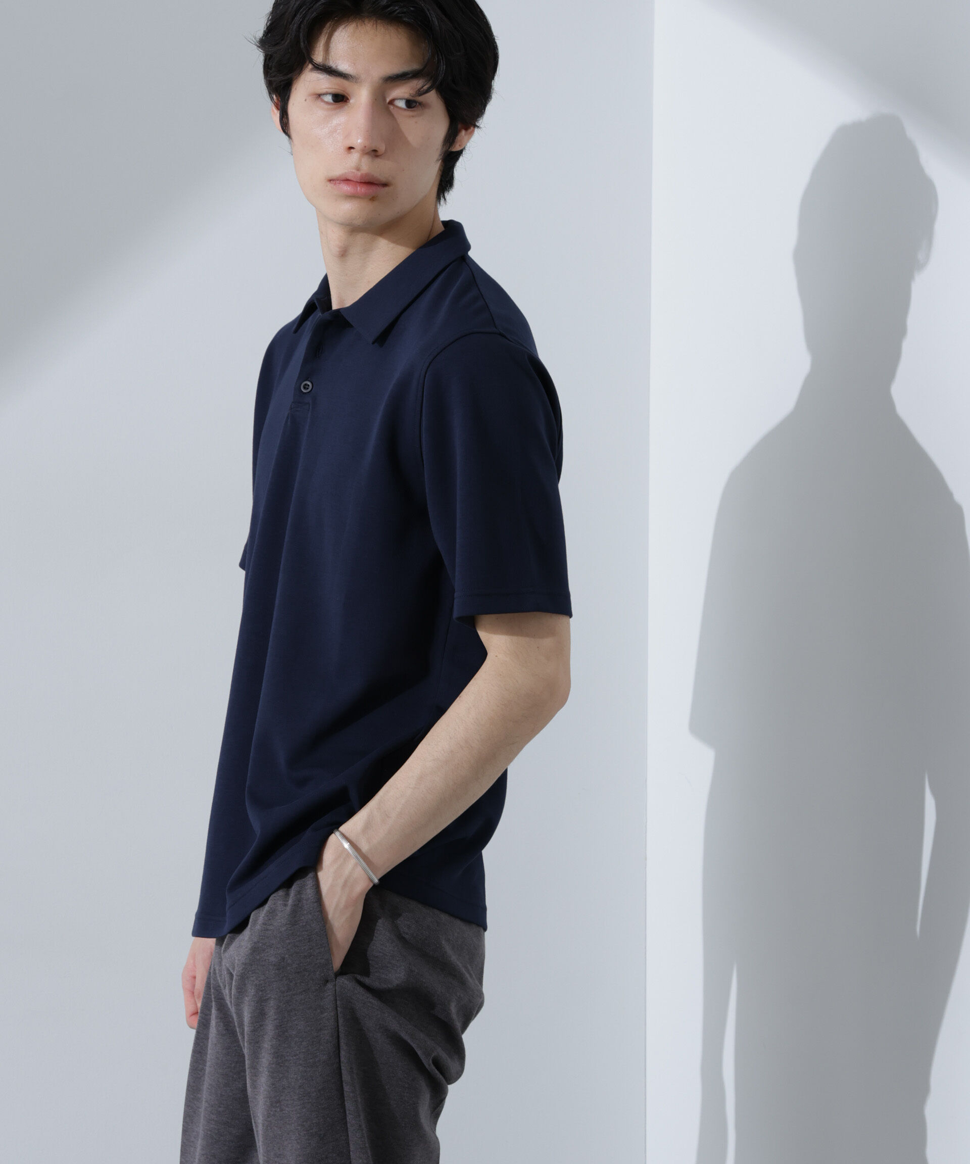 nano･universe「T/C天竺ポロシャツ 半袖」|Tシャツ・カットソー|