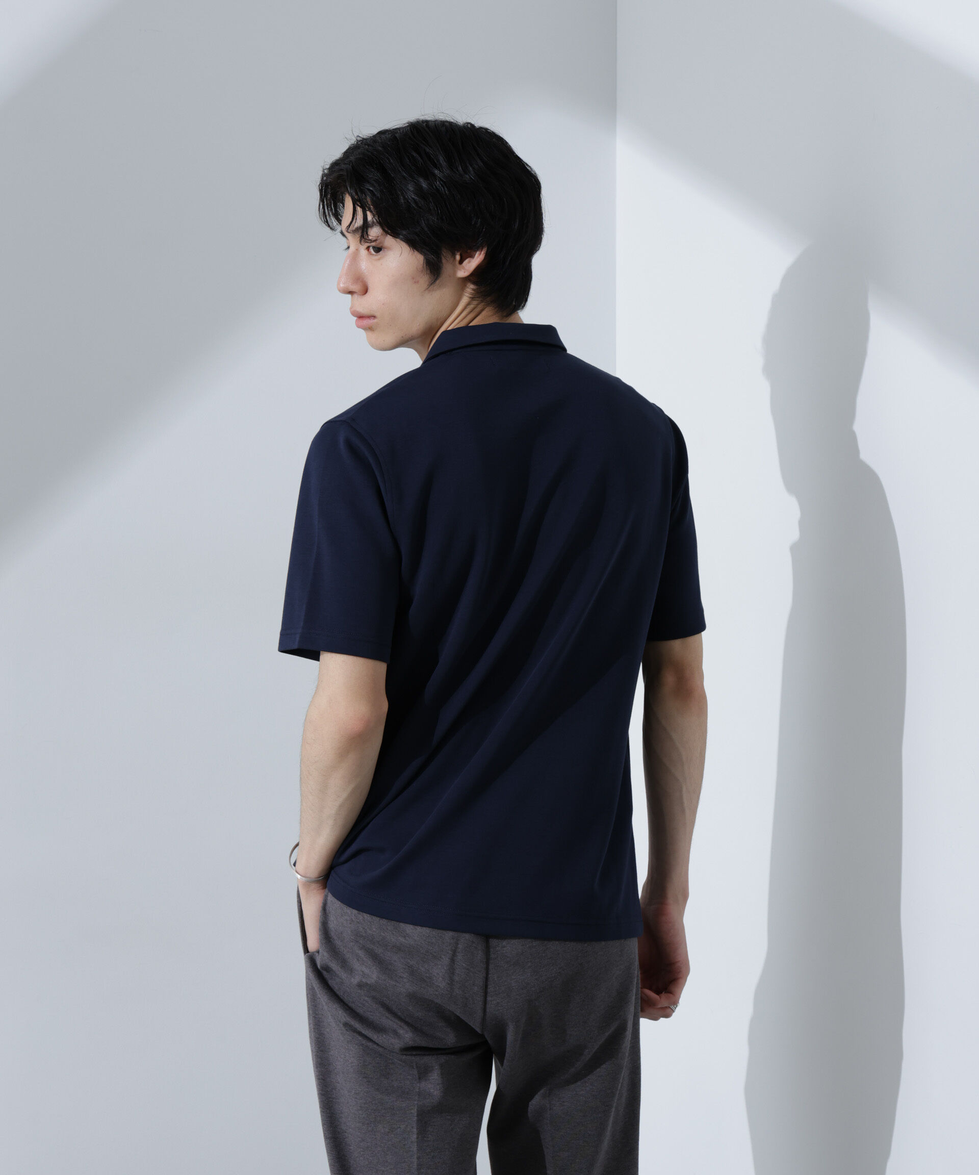 nano･universe「T/C天竺ポロシャツ 半袖」|Tシャツ・カットソー|