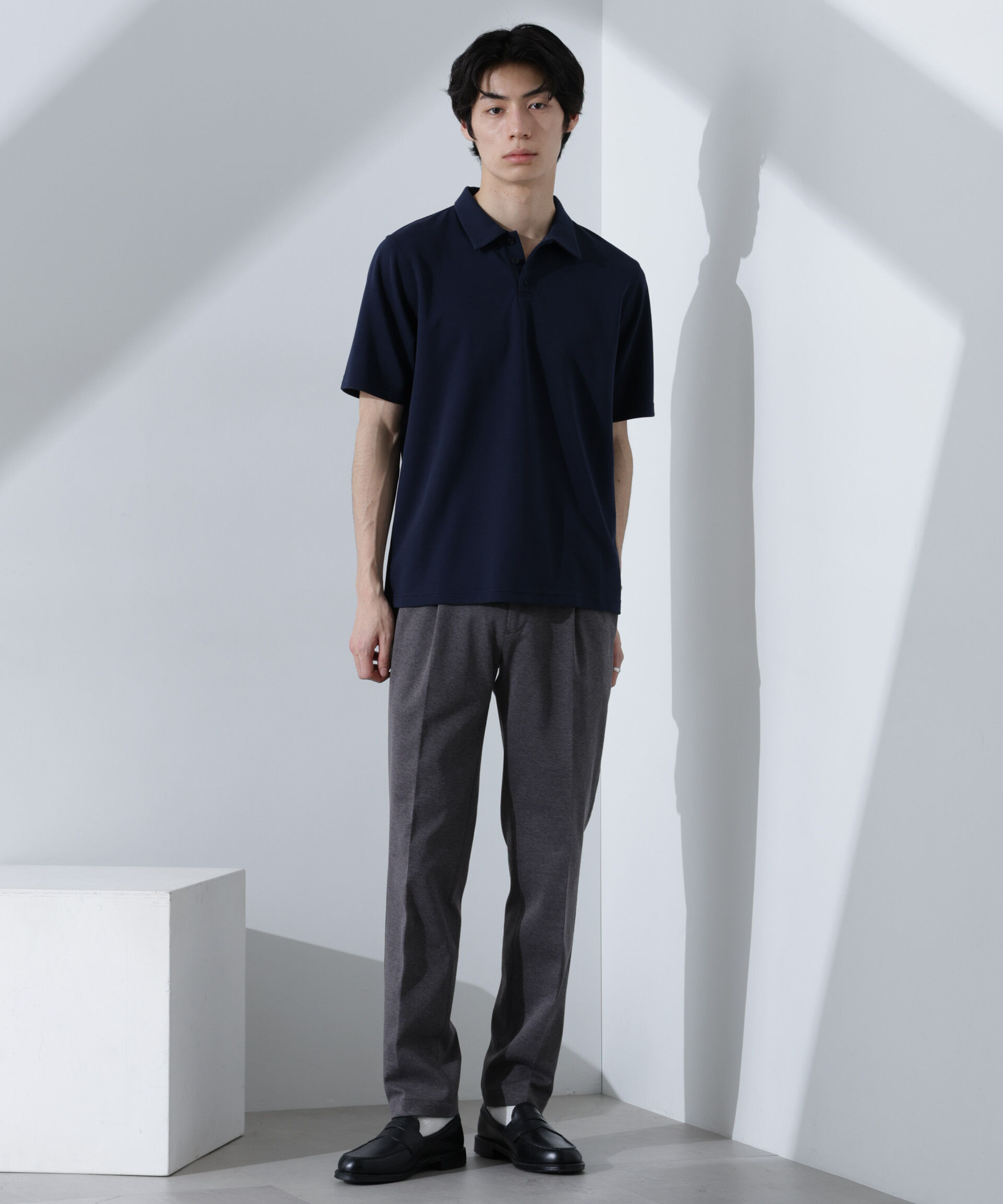 nano･universe「T/C天竺ポロシャツ 半袖」|Tシャツ・カットソー|