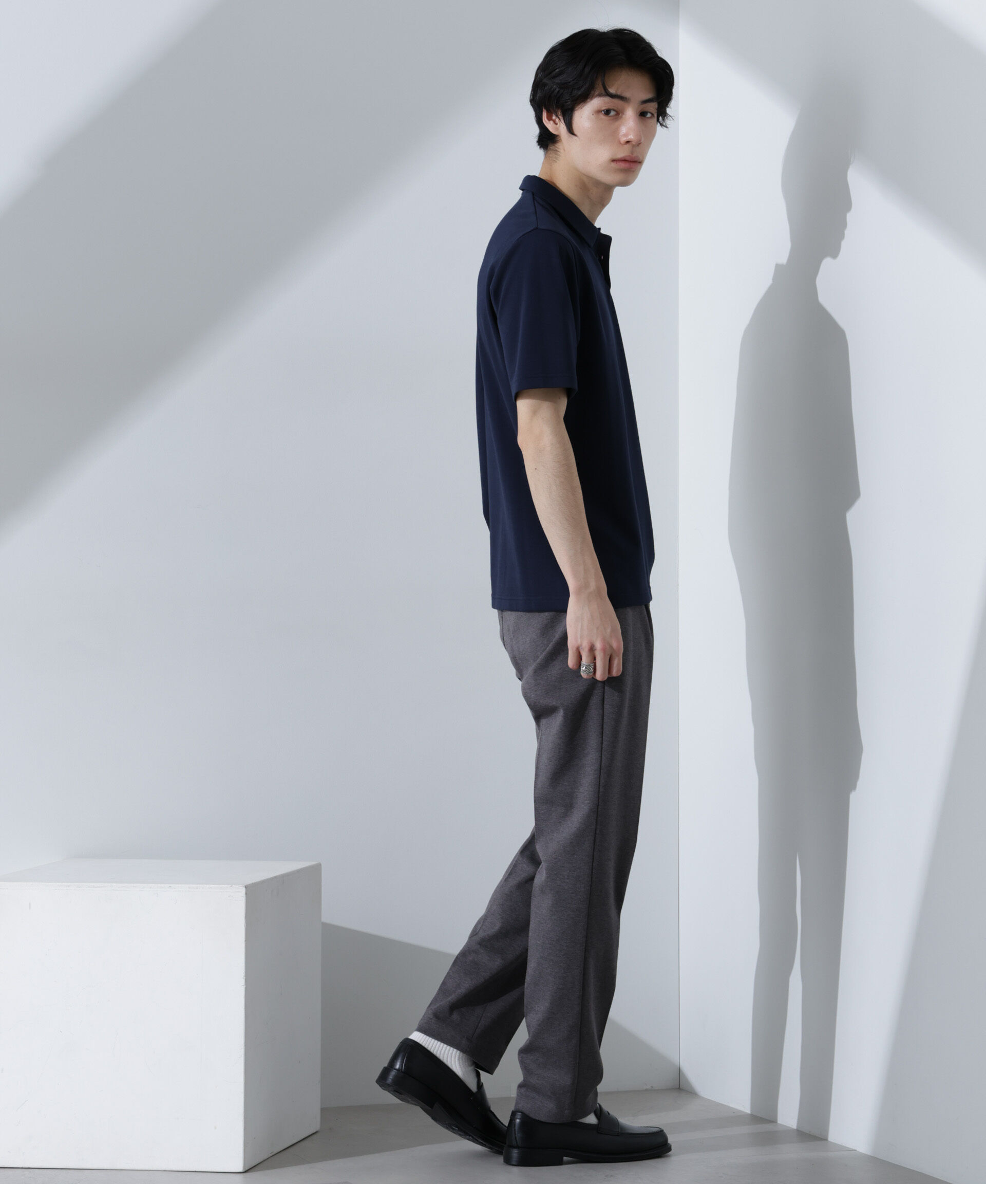 nano･universe「T/C天竺ポロシャツ 半袖」|Tシャツ・カットソー|