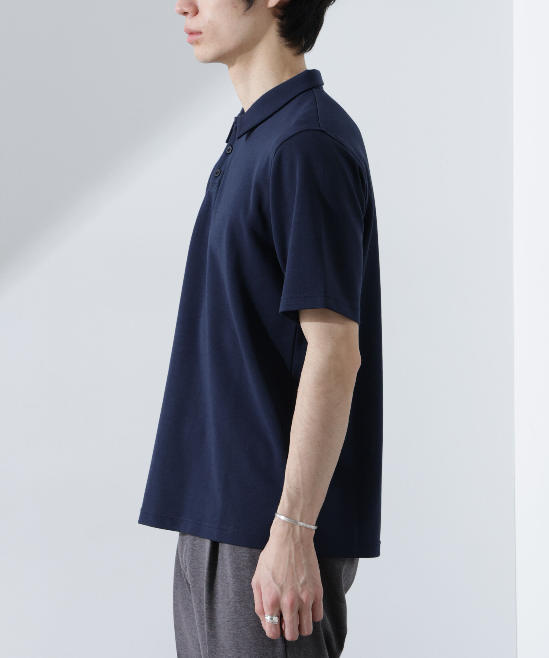 nano･universe「T/C天竺ポロシャツ 半袖」|Tシャツ・カットソー|