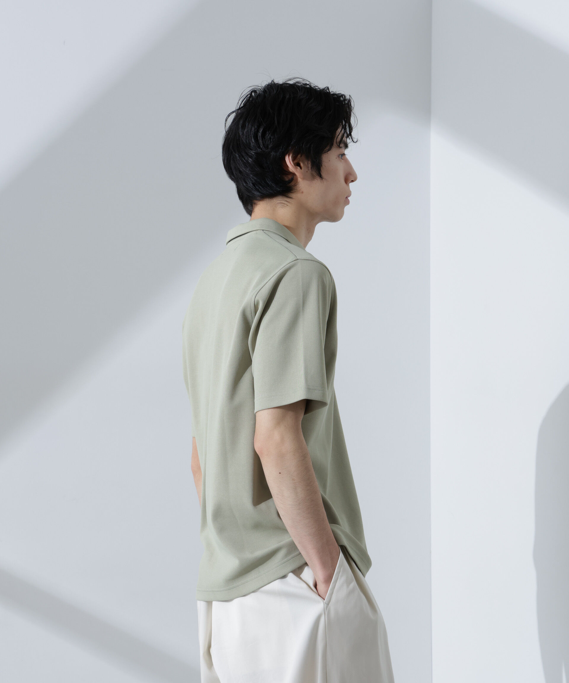 nano･universe「T/C天竺ポロシャツ 半袖」|Tシャツ・カットソー|