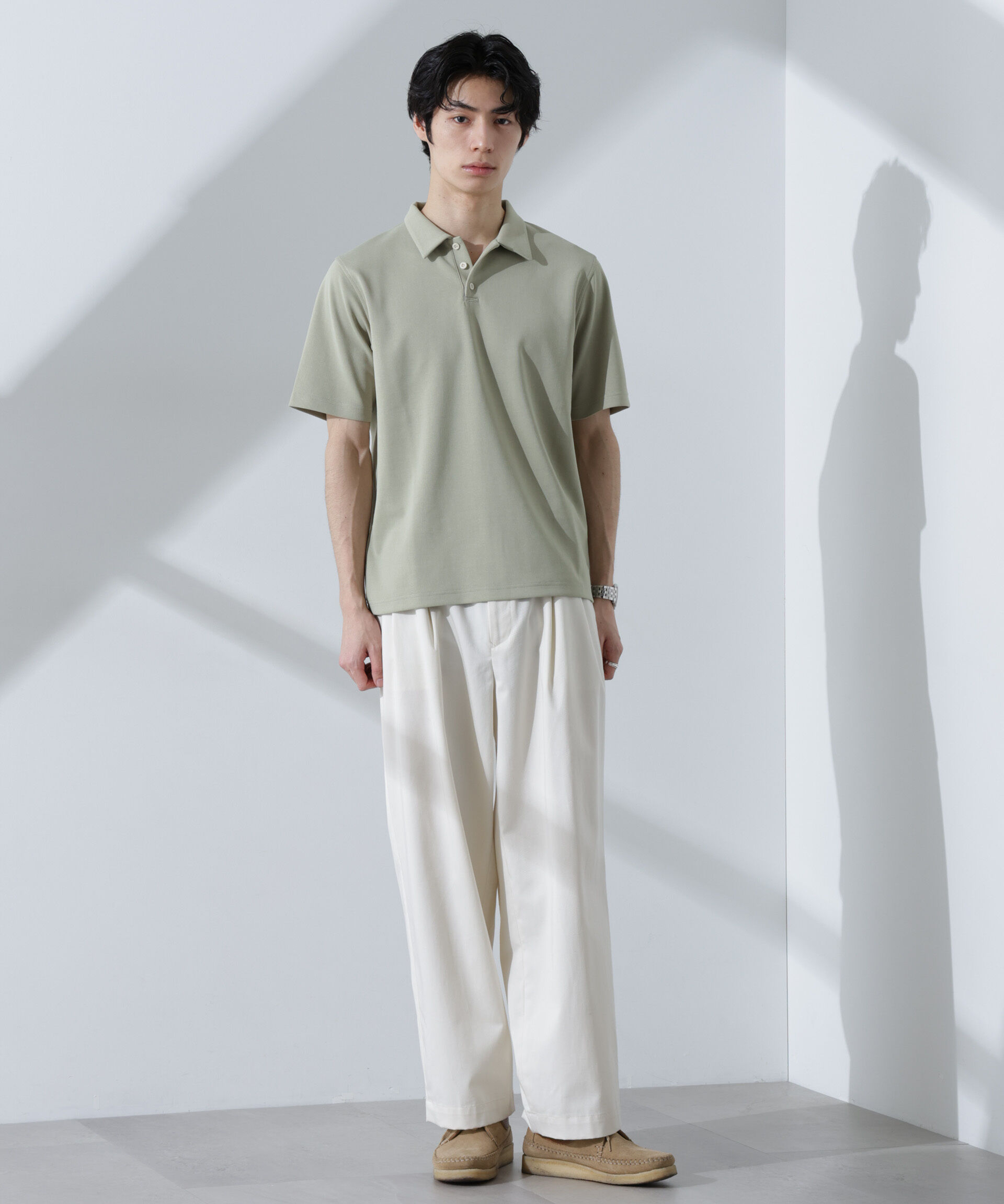 nano･universe「T/C天竺ポロシャツ 半袖」|Tシャツ・カットソー|