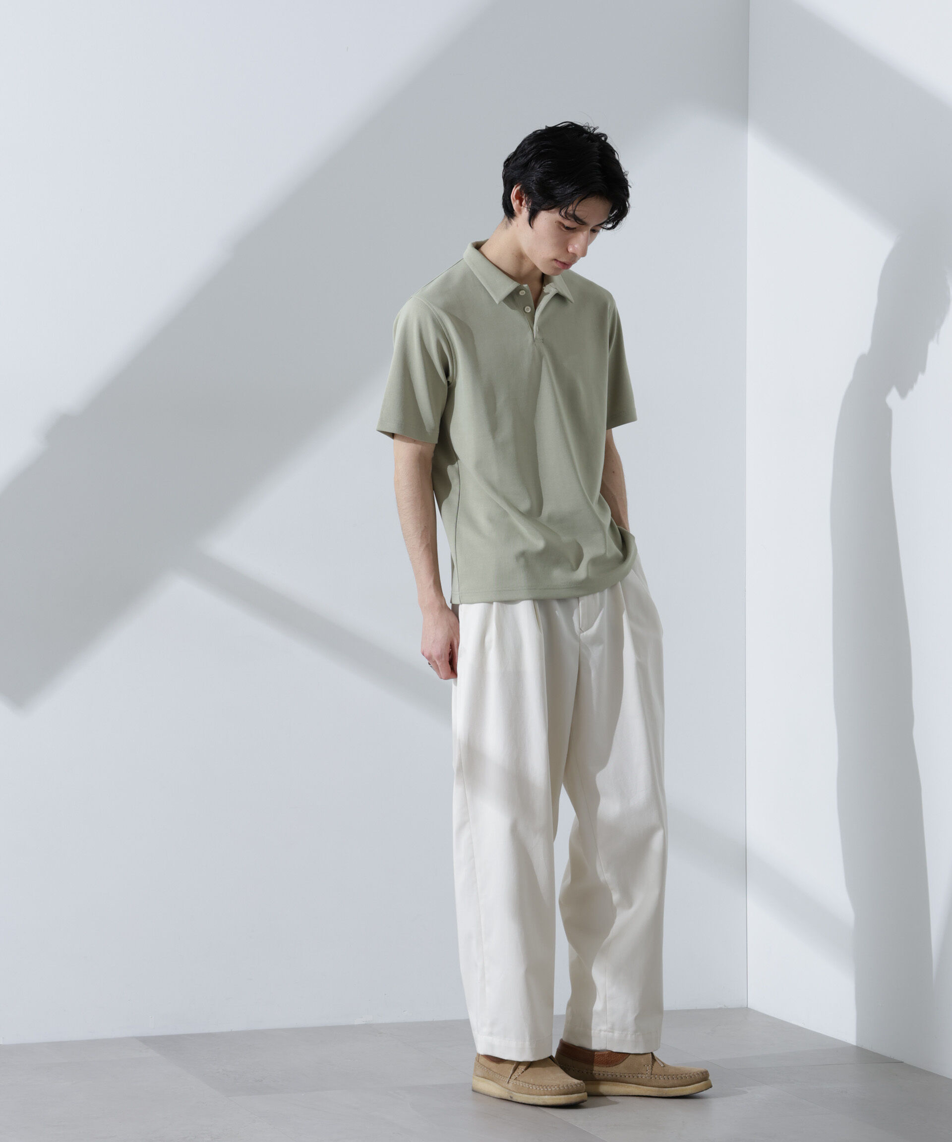 nano･universe「T/C天竺ポロシャツ 半袖」|Tシャツ・カットソー|