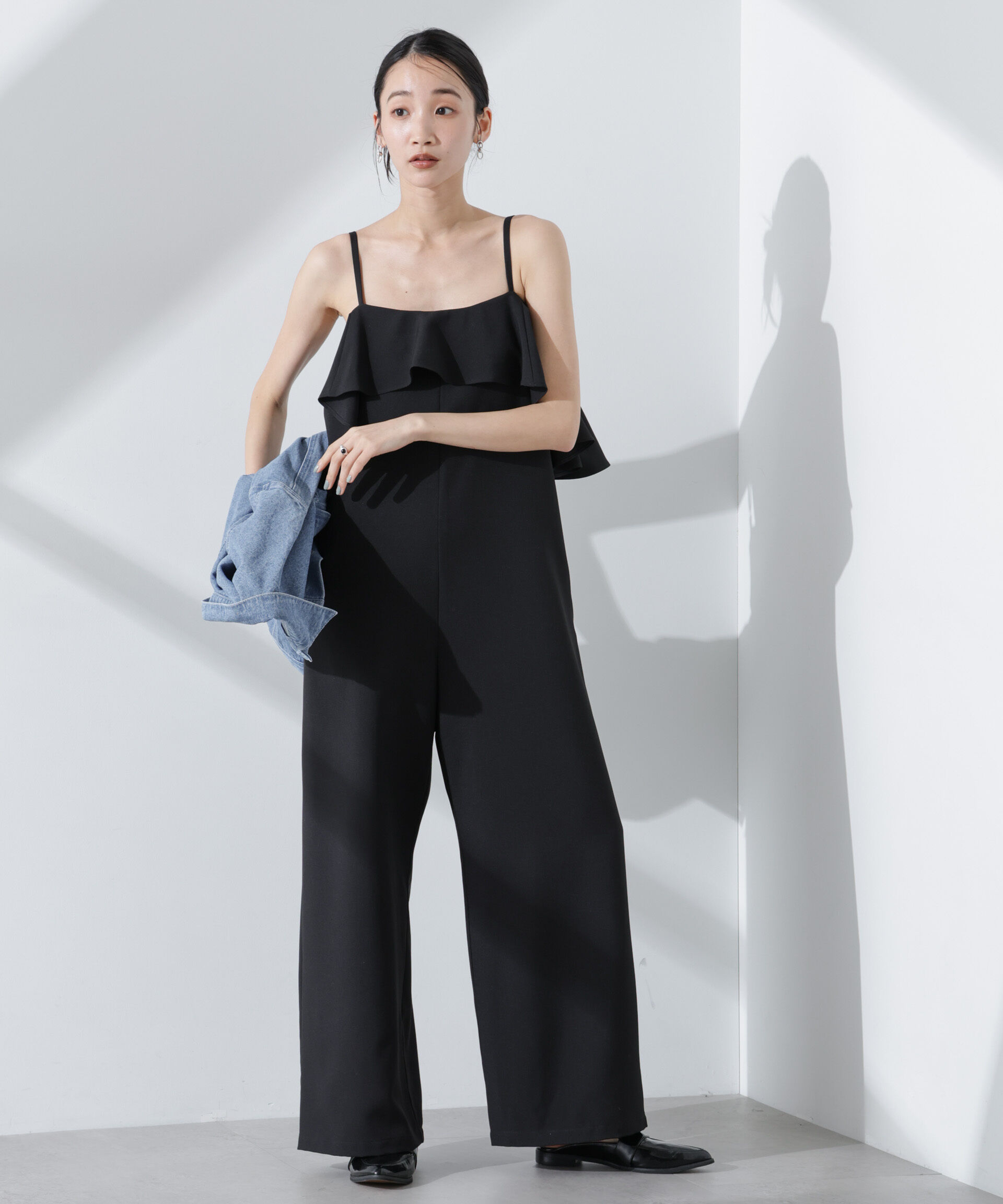 nano･universe「2wayオフショルダーフリルオールインワン」|ワンピース|