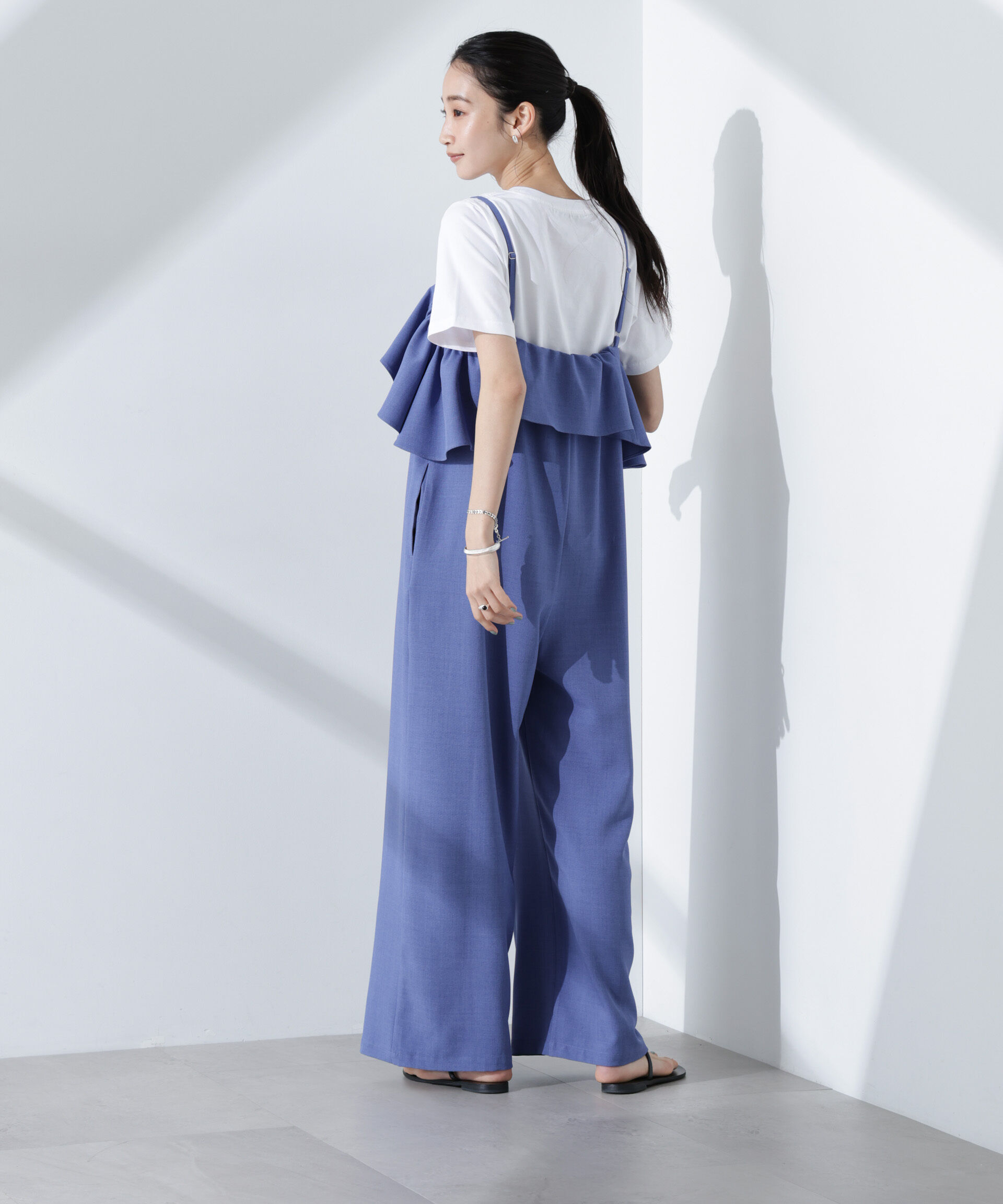 nano･universe「2wayオフショルダーフリルオールインワン」|ワンピース|