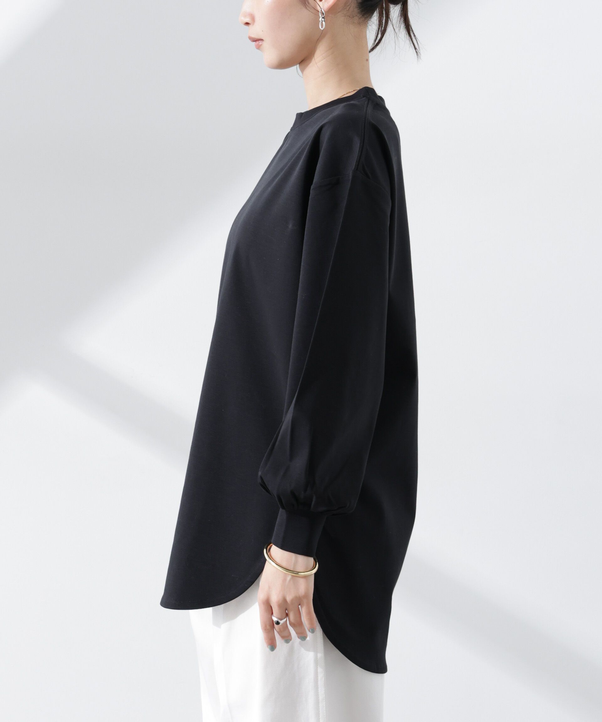 nano･universe「Anti SmellスムースシルケットロングスリーブTシャツ」|Tシャツ・カットソー|