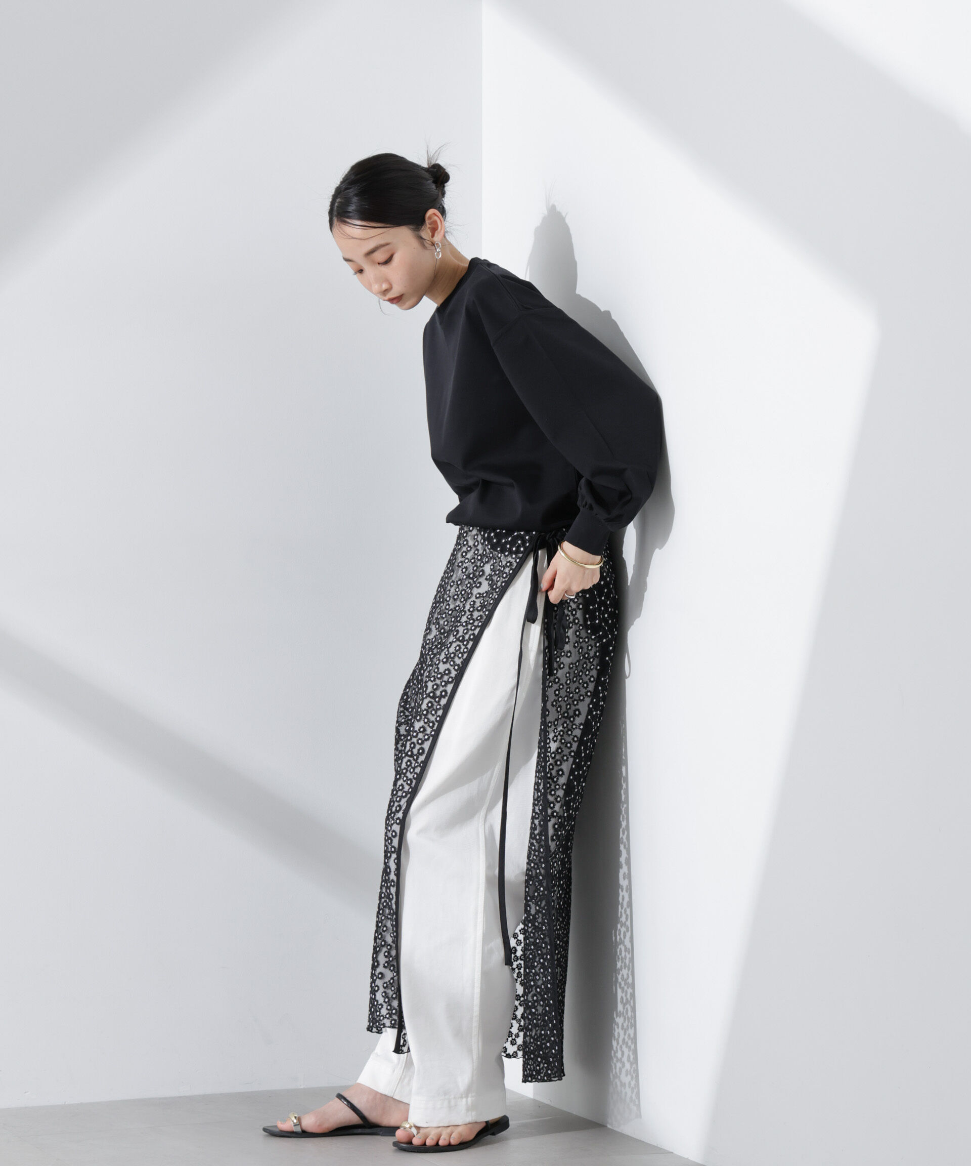 nano･universe「Anti SmellスムースシルケットロングスリーブTシャツ」|Tシャツ・カットソー|