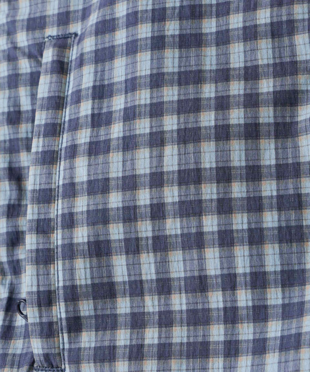 nano･universe「「HOTEL PALACE」オテルパラス デジタルプリントトラベルチェックベスト」|ダウンベスト・ベスト|