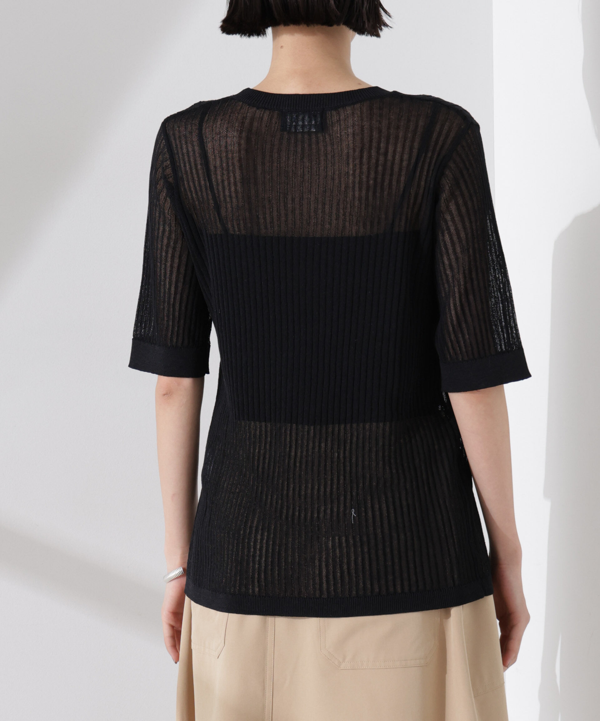 nano･universe「PENNEYS別注TheFOXシアーリブニットトップス」|ニット・セーター|