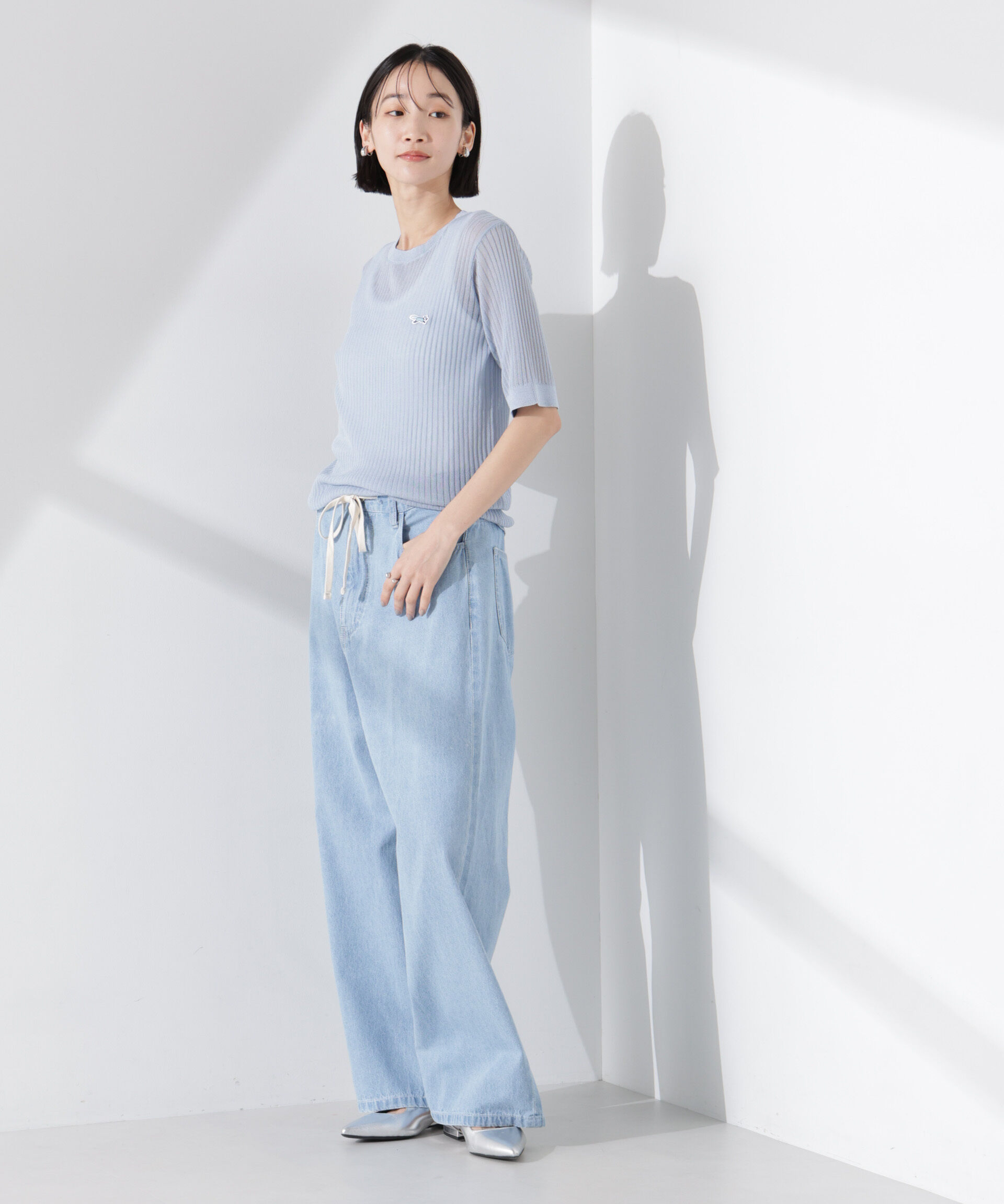 nano･universe「PENNEYS別注TheFOXシアーリブニットトップス」|ニット・セーター|