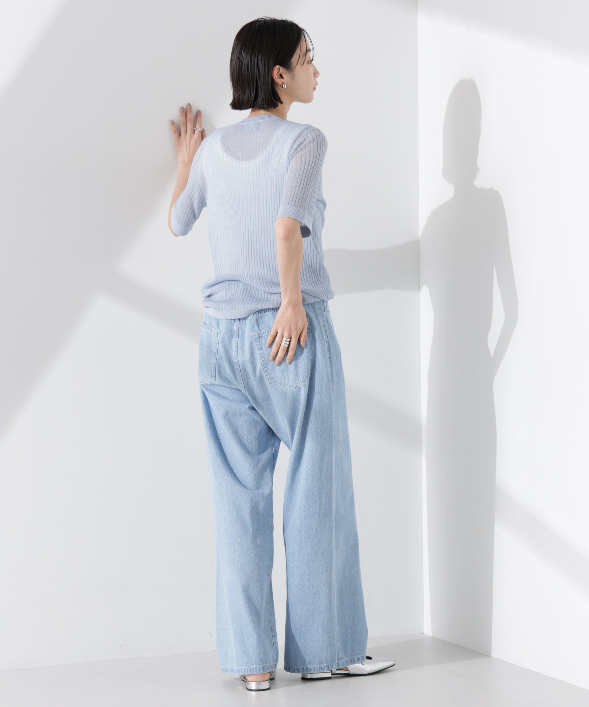 nano･universe「PENNEYS別注TheFOXシアーリブニットトップス」|ニット・セーター|