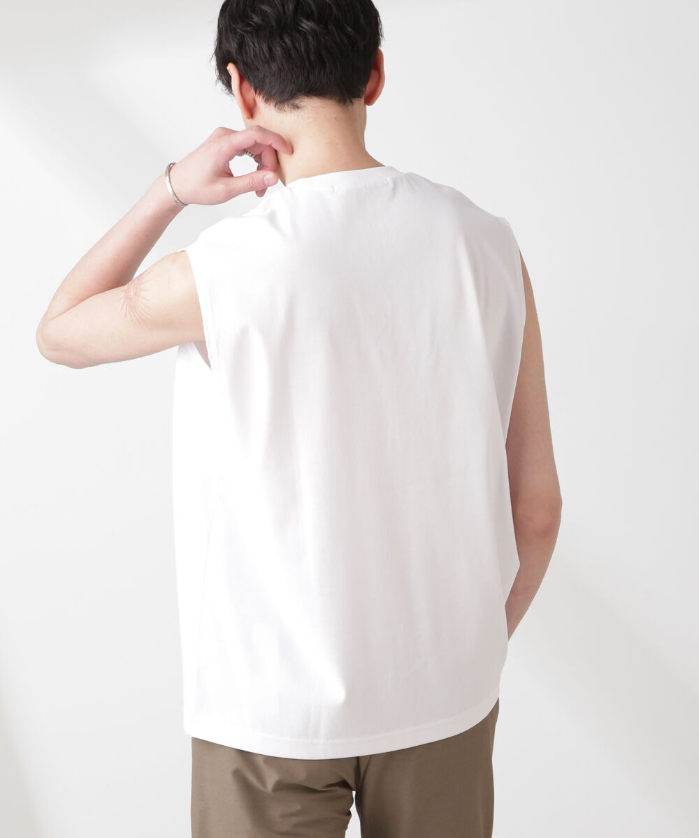 nano･universe「クールタッチ プレーティング天竺 ノースリーブ」|Tシャツ・カットソー|