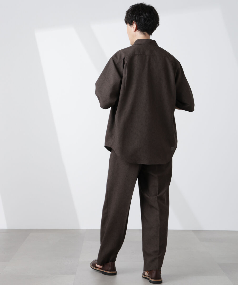 nano･universe「テックリネンシャツ 半袖」|シャツ・ブラウス|