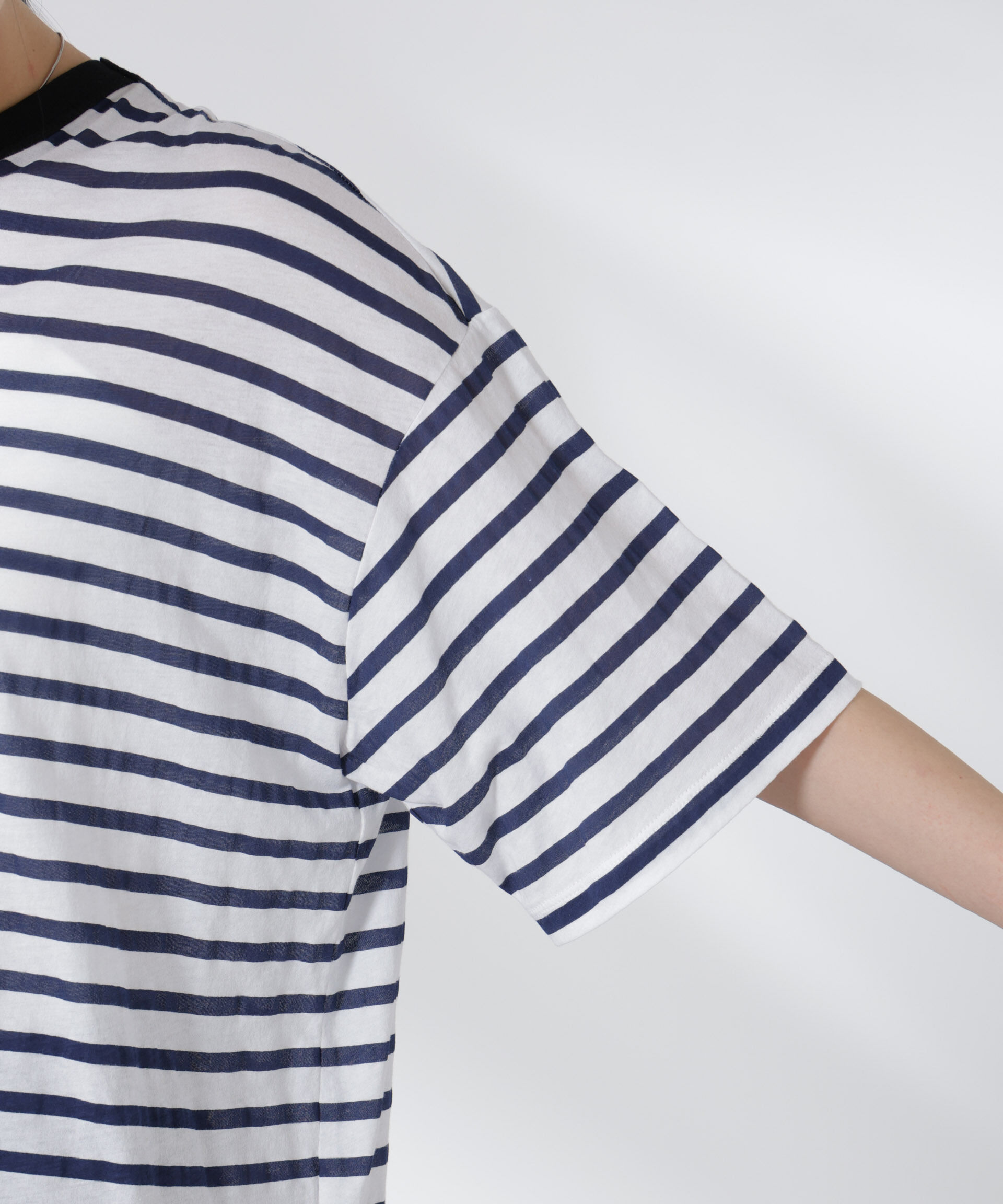 nano･universe「ボーダーシアーコットンTシャツ」|Tシャツ・カットソー|