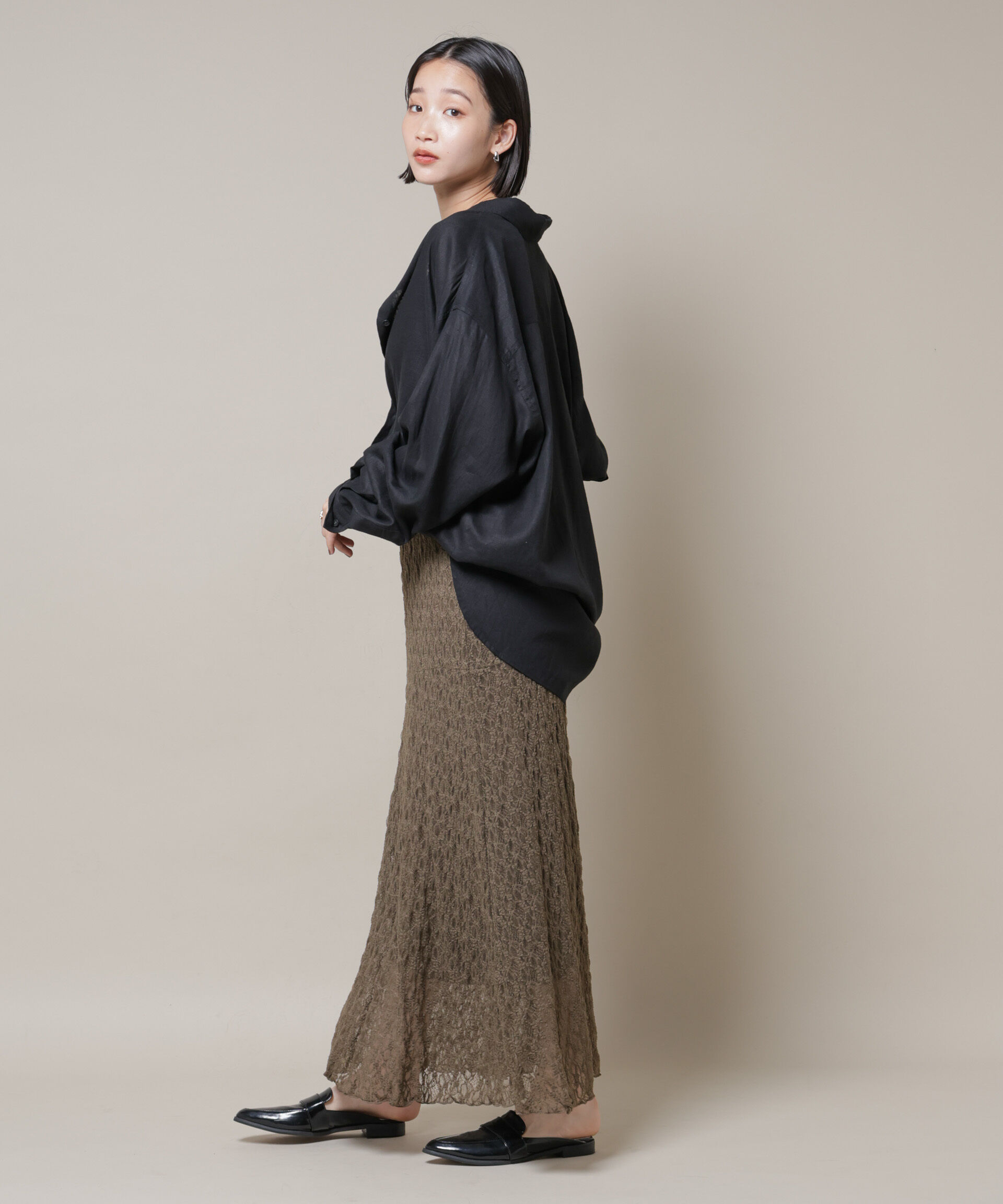 nano･universe「シアーレースフレアスカート(セットアップ可)」|スカート|