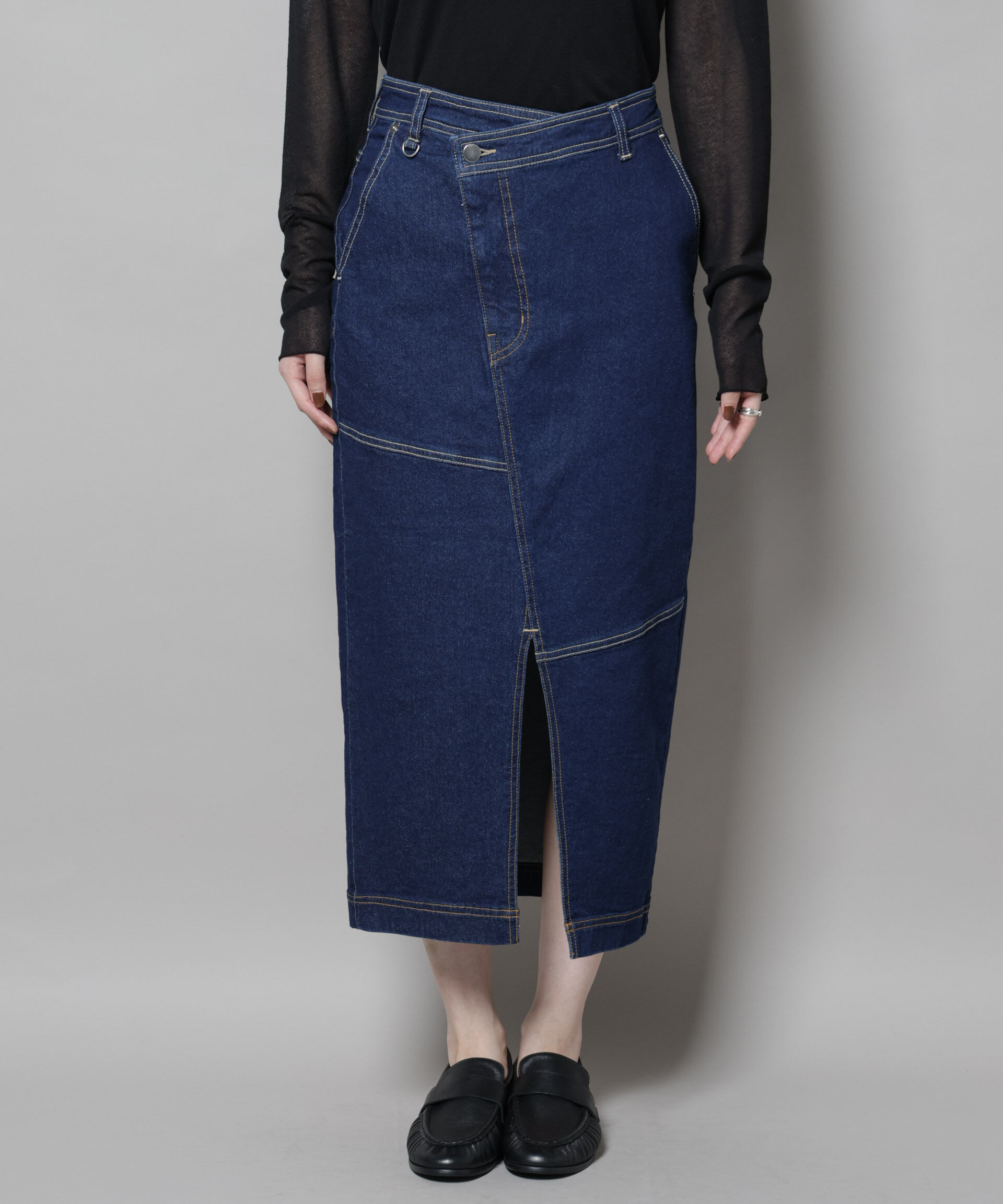 nano･universe「ラップペンシルデニムスカート」|スカート|