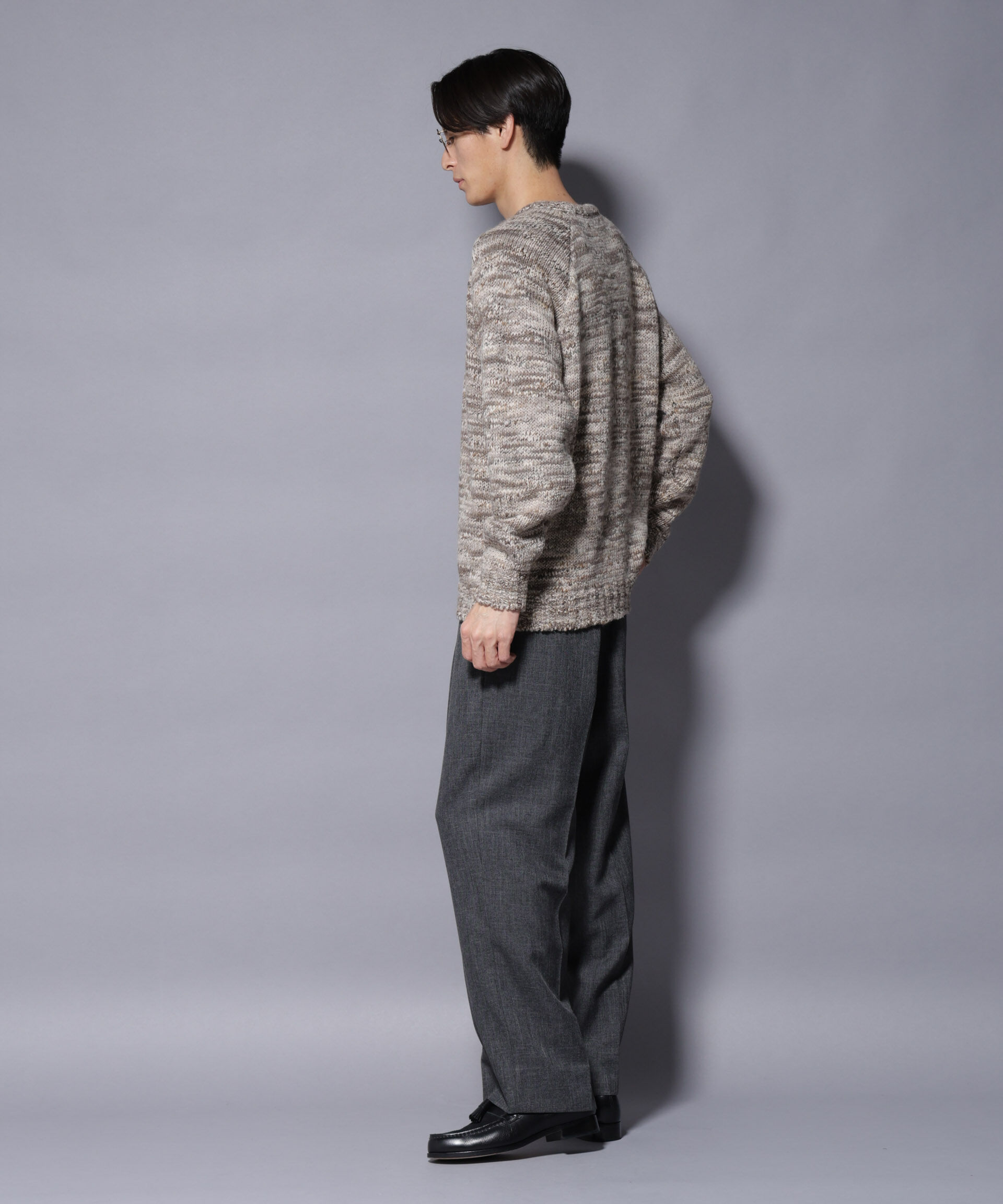 nano･universe「｢COFIL｣ PAVONE HOLIDAY メランジクルーネックニット」|ニット・セーター|