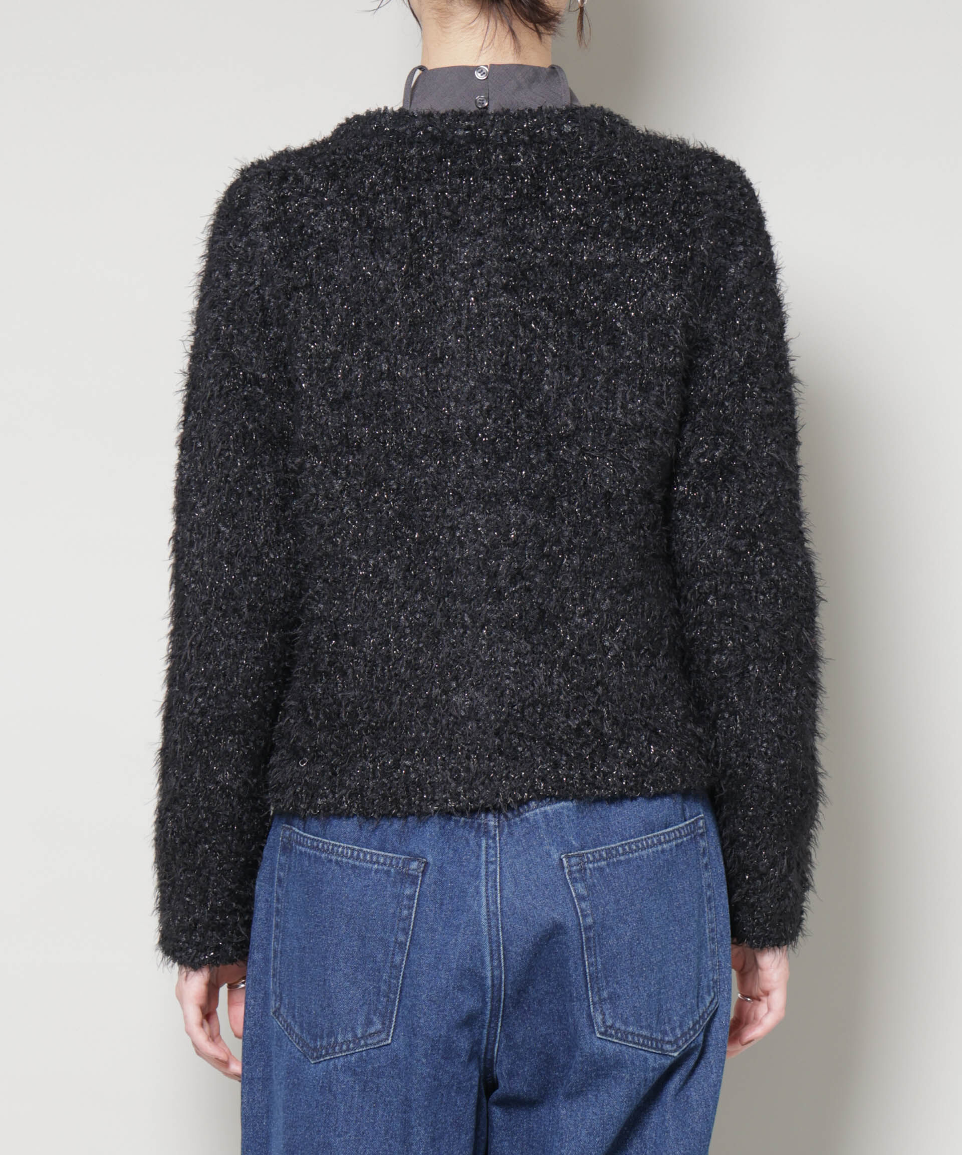 nano･universe「チュールシャギークルーネックニットカーディガン」|ニット・セーター|