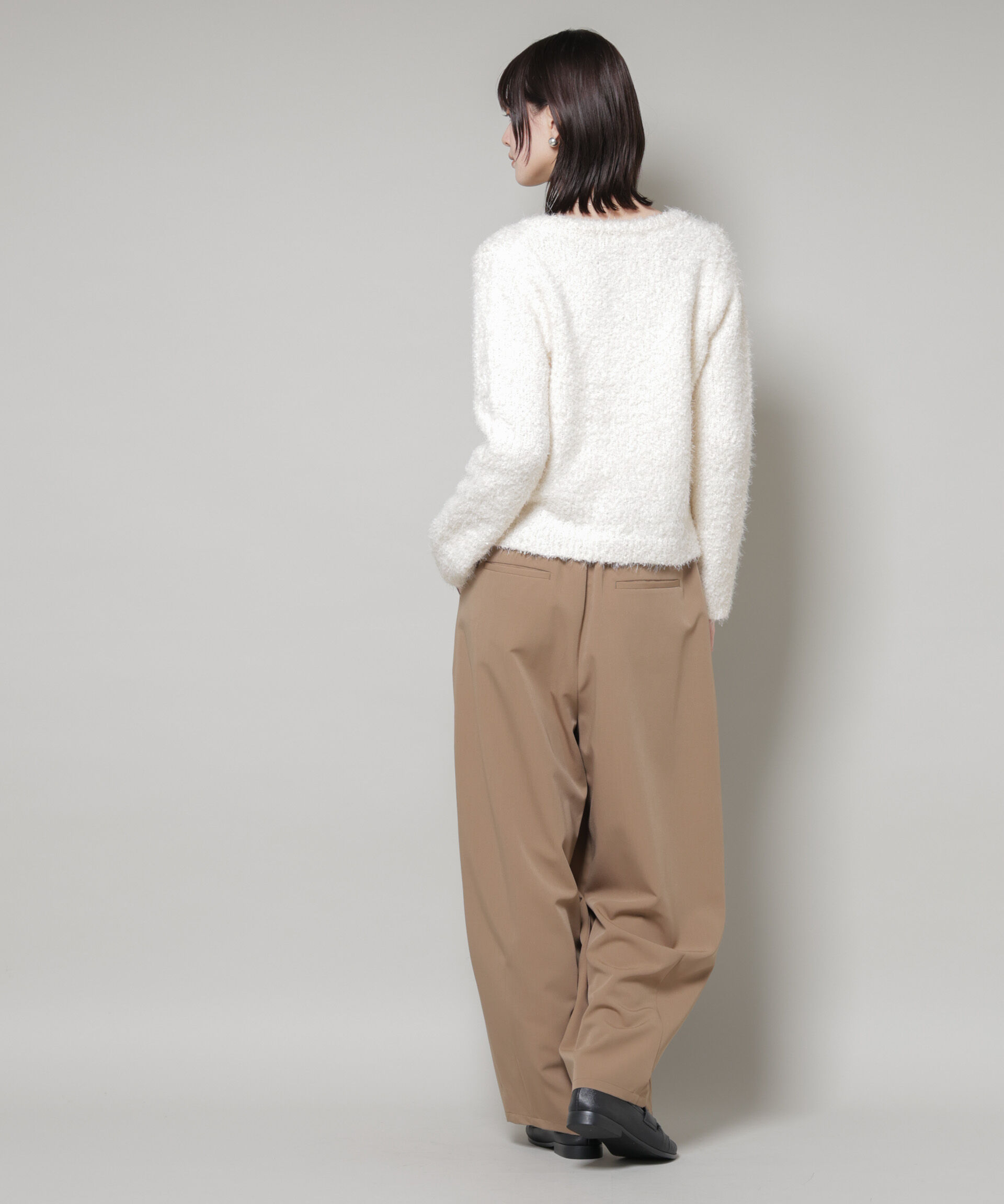 nano･universe「チュールシャギークルーネックニットカーディガン」|ニット・セーター|