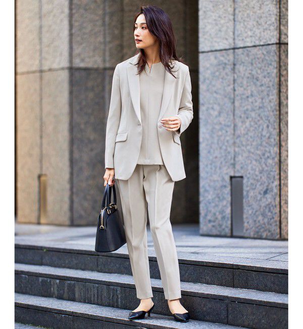 自由区「【セットアップ対応・洗える】トリアセダブルクロス ブラウス」|シャツ・ブラウス|