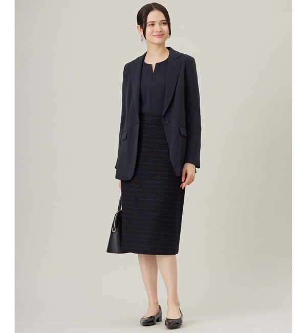 自由区「【セットアップ対応・洗える】トリアセダブルクロス ブラウス」|シャツ・ブラウス|