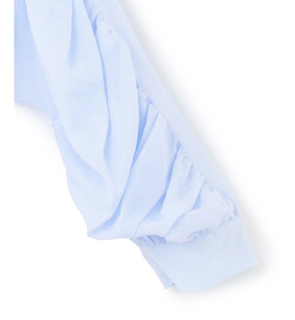 BEIGE,「【洗える】PAULINE / タックギャザーリネンボリュームブラウス」|シャツ・ブラウス|