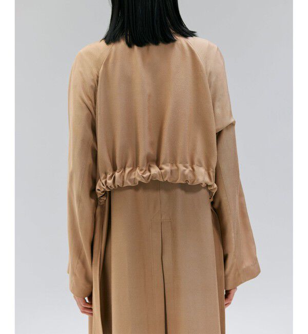 BEIGE,「COBURN / シルク混ロングステンカラーコート」|ステンカラーコート|