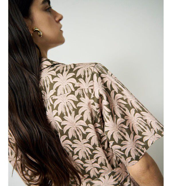 Grace Class「パームモチーフシャツワンピース」|ワンピース|