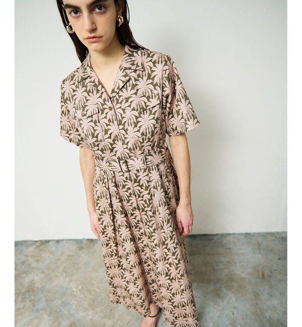 Grace Class「パームモチーフシャツワンピース」|ワンピース|