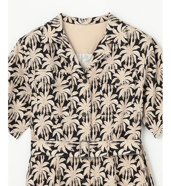 Grace Class「パームモチーフシャツワンピース」|ワンピース|