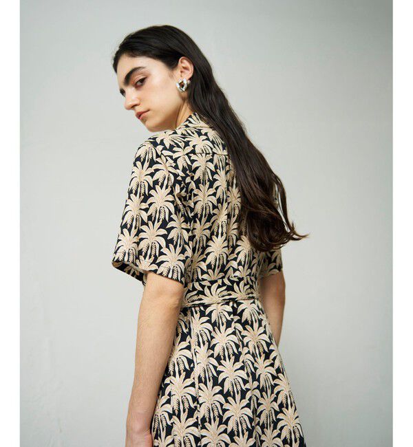 Grace Class「パームモチーフシャツワンピース」|ワンピース|