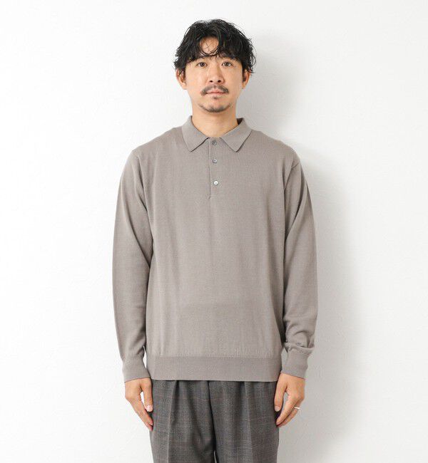 NOLLEY'S goodman「14G成型 ウォッシャブル NSN長袖ポロニット 25AW」|ニット・セーター|