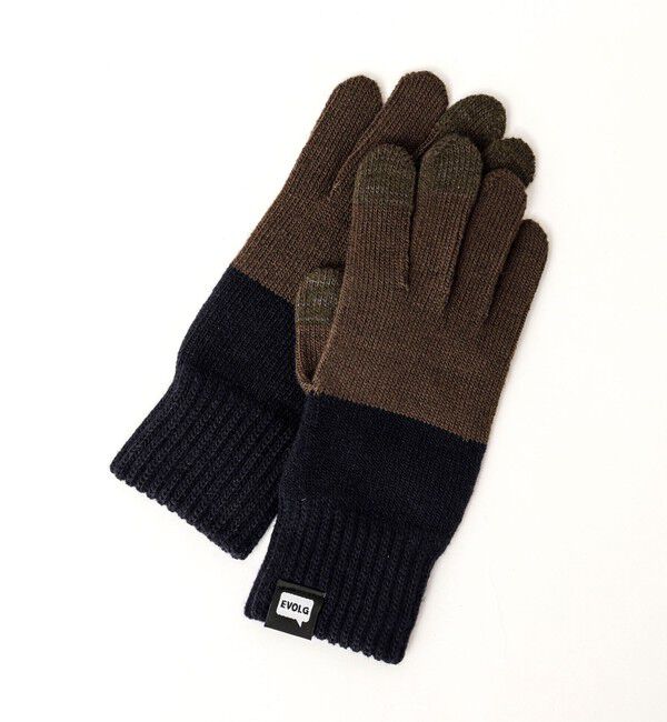 NOLLEY'S goodman「【EVOLG/エヴォログ】2TON ニットグローブ LET2364」|手袋|オリーブ