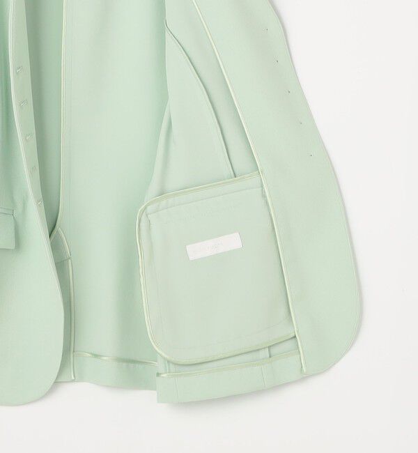 NOLLEY'S sophi「《セットアップ対応》ウォッシャブルバックサテンノーカラージャケット」|ノーカラージャケット|