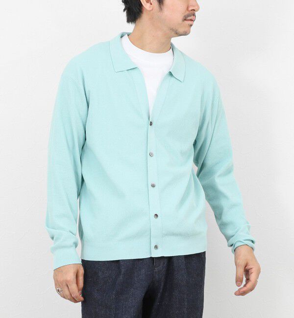 NOLLEY'S goodman「《SERIYA Cotton》吸湿カノコ襟付きカーディガン 26SS」|カーディガン|