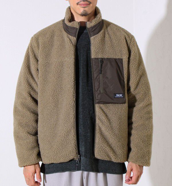 GLOSTER「【2WAYで着回せる】【UNISEX】GLOSTER配色別注 TAIONボア&times;ダウンブルゾン」|ダウン|